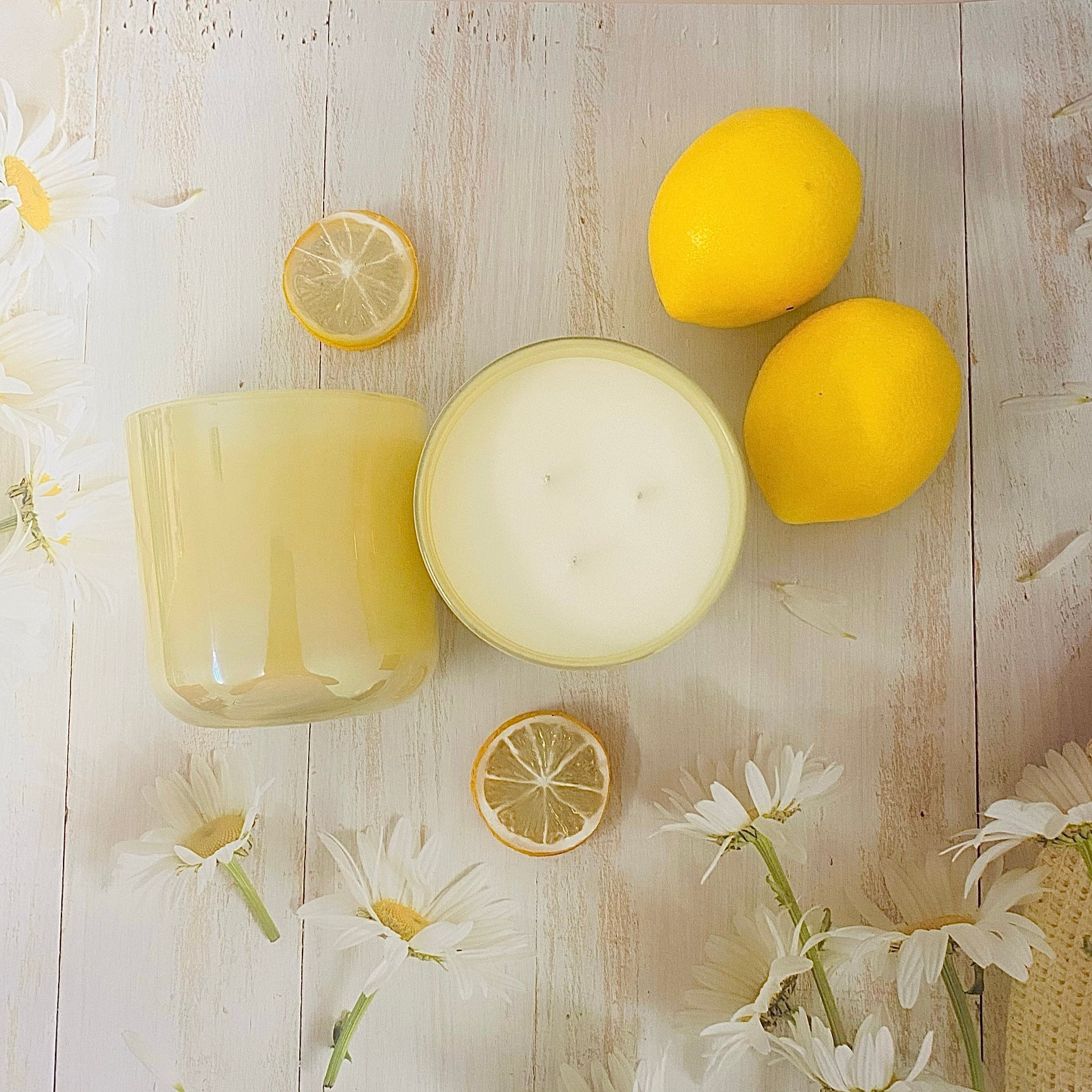 Lemon Citrus Scent Candle Clean Ingredients-0