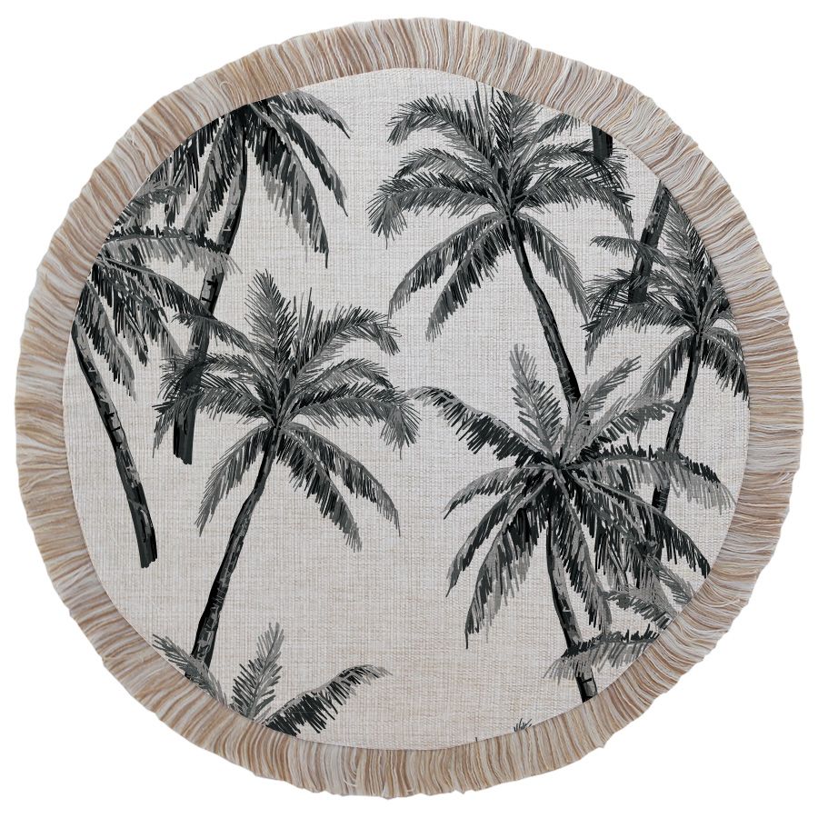 Round Placemat-Coastal Fringe-Castaway-40cm-0