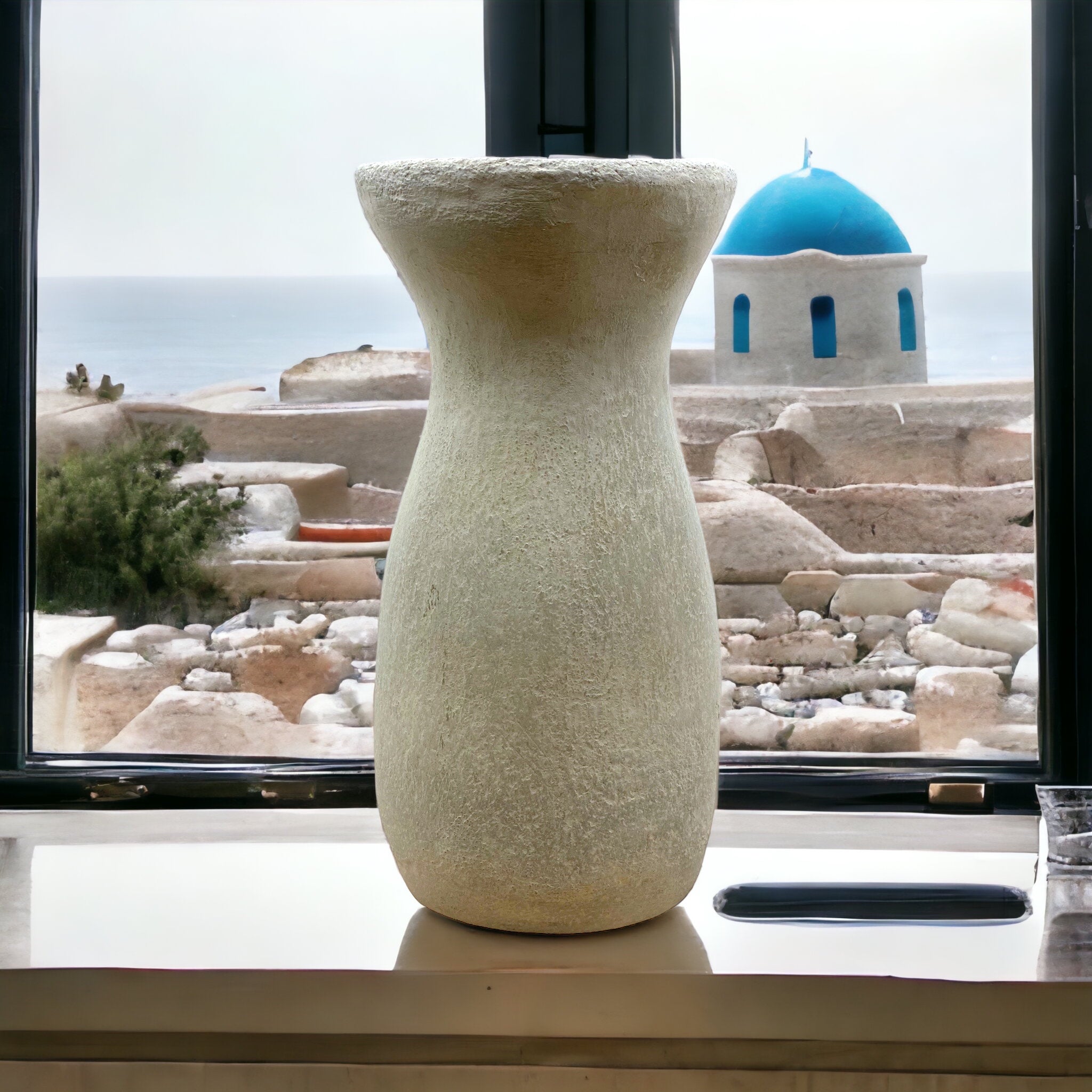 Cement Vase, Silhouette, Lightweight Concrete, Aircrete-3