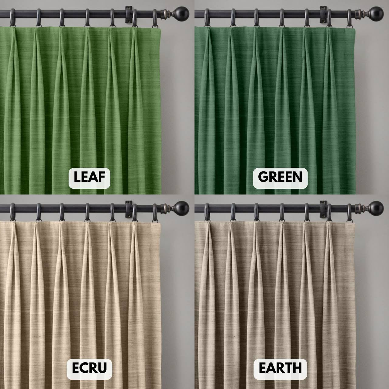 Luxury 100% Raw Silk Curtains | Euro/Pinch Pleat | Blackout & Light Filtering Options | Made to Measure-3