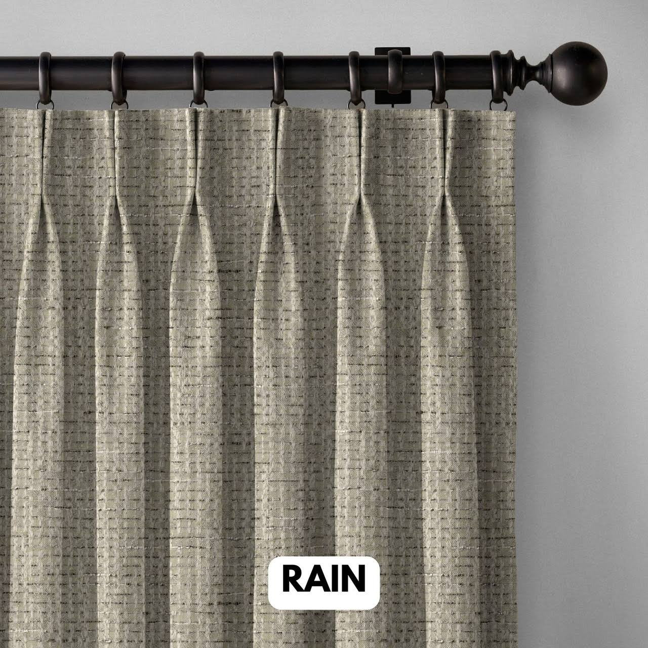 Bespoke Textured Weave Cotton Linen Curtains | Grid/Checks Pattern | Pinch Pleat & Euro Pleat Options | Custom Sizes-3