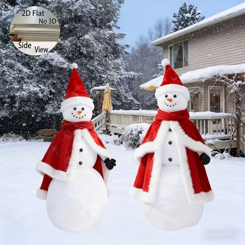 2D Flat Snowman Christmas Lawn Decoration (2pcs)-2