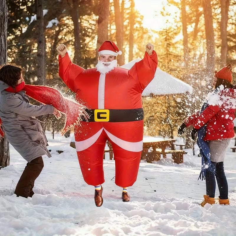 Santa Costume Self-Expanding Christmas Suit-1