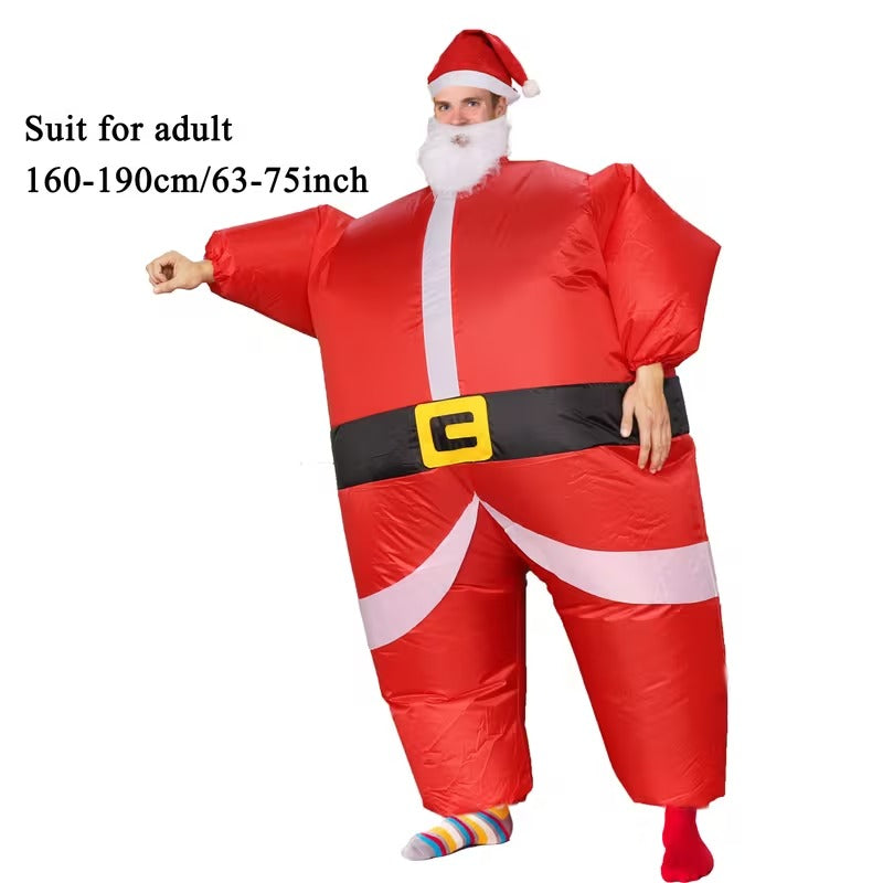 Santa Costume Self-Expanding Christmas Suit-3