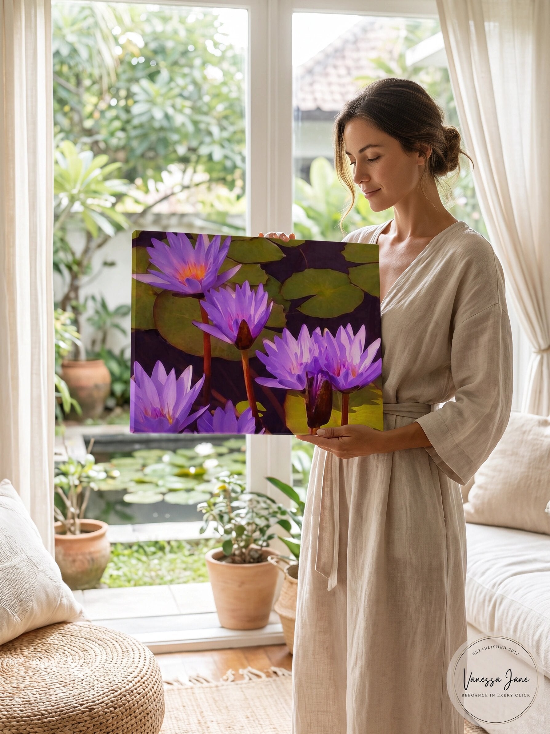 Trademark Fine Art Water Lilies Canvas Wall Art by Amy Vangsgard