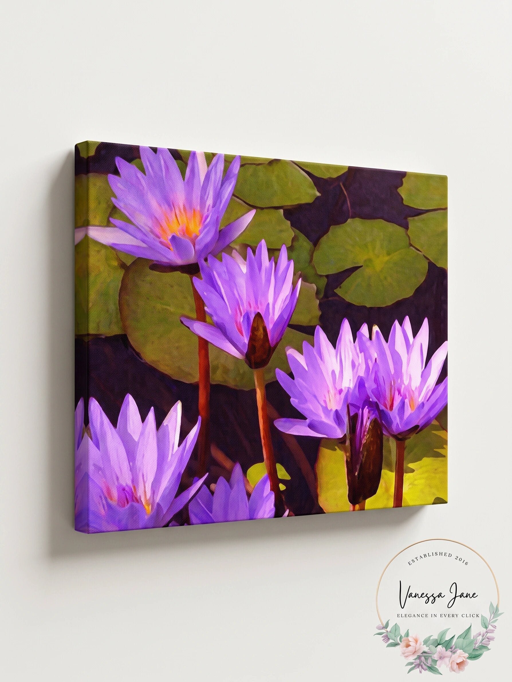 Trademark Fine Art Water Lilies Canvas Wall Art by Amy Vangsgard