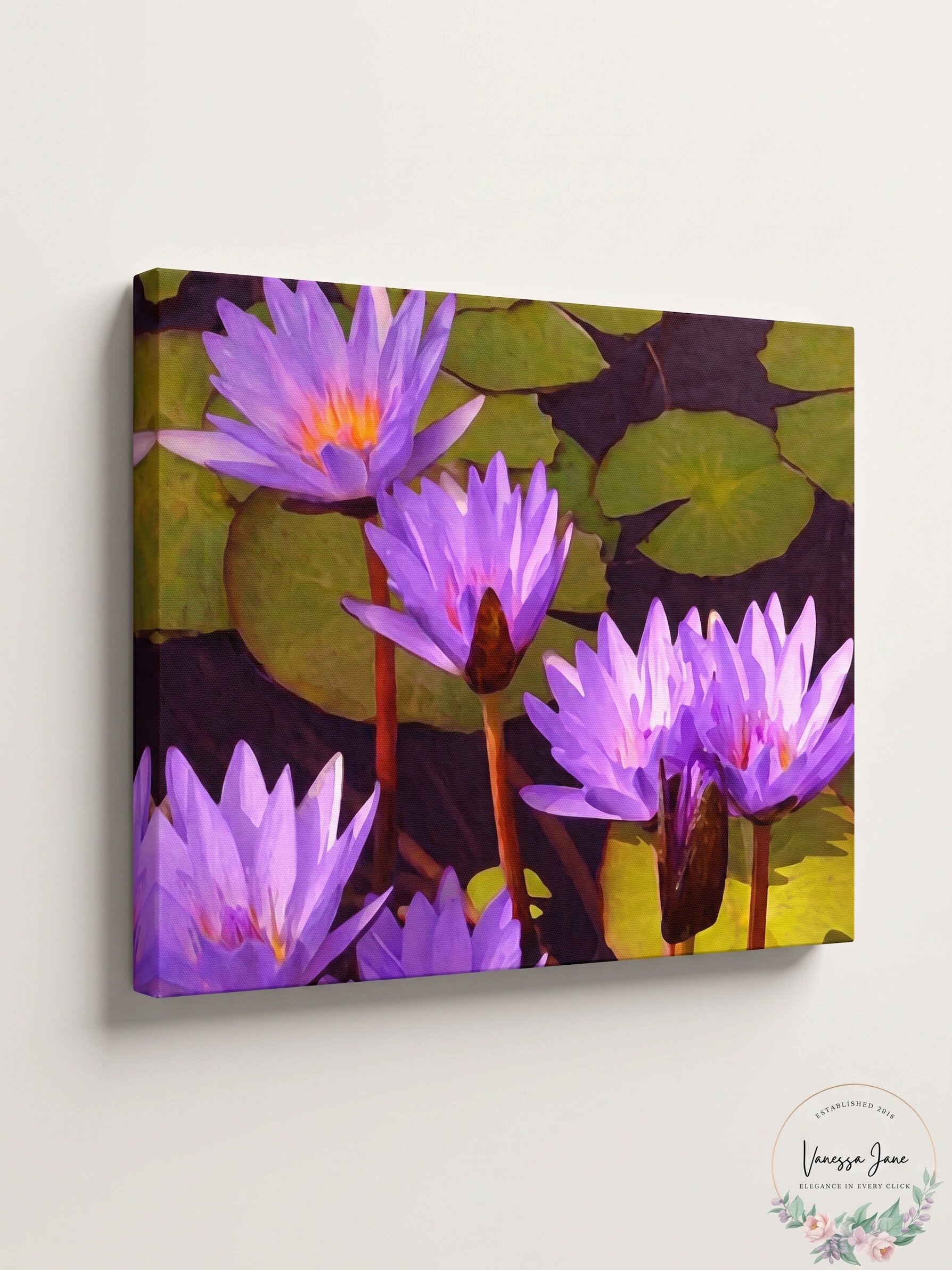 Trademark Fine Art Water Lilies Canvas Wall Art by Amy Vangsgard