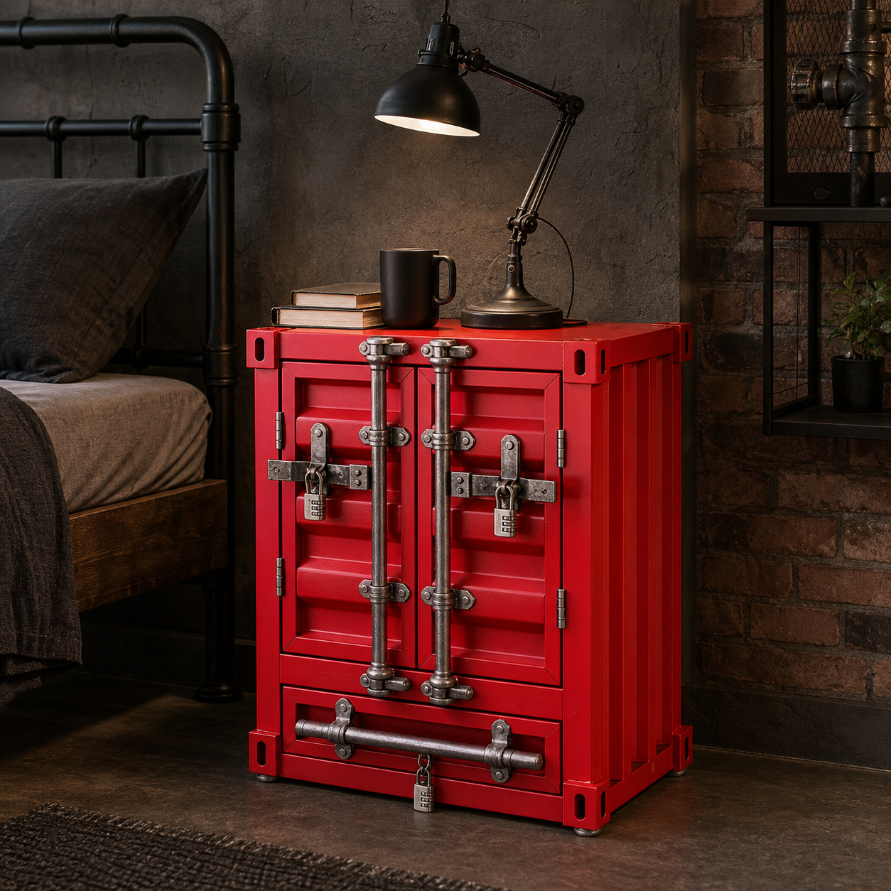 Container Storage Side Table - Large