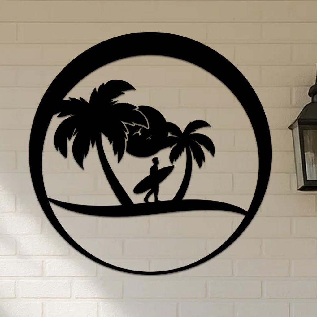 Island Surfer Circle Sign-5