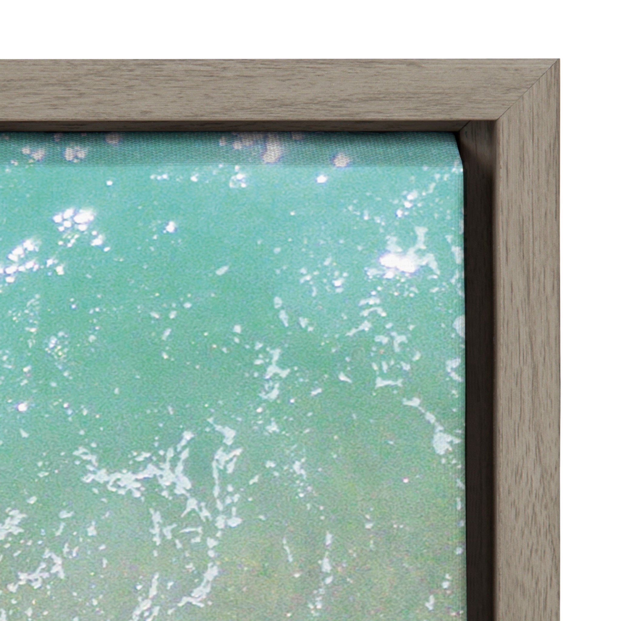 Sylvie Ocean Beach Fantasy Framed Canvas by The Creative Bunch Studio