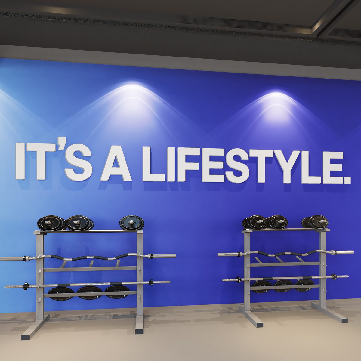 It's a Lifestyle 3D Gym Decor-0