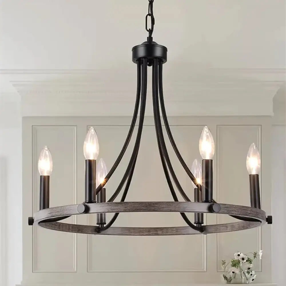 Ivy Wrought Iron Chandelier | Modern Dining Room Lighting
