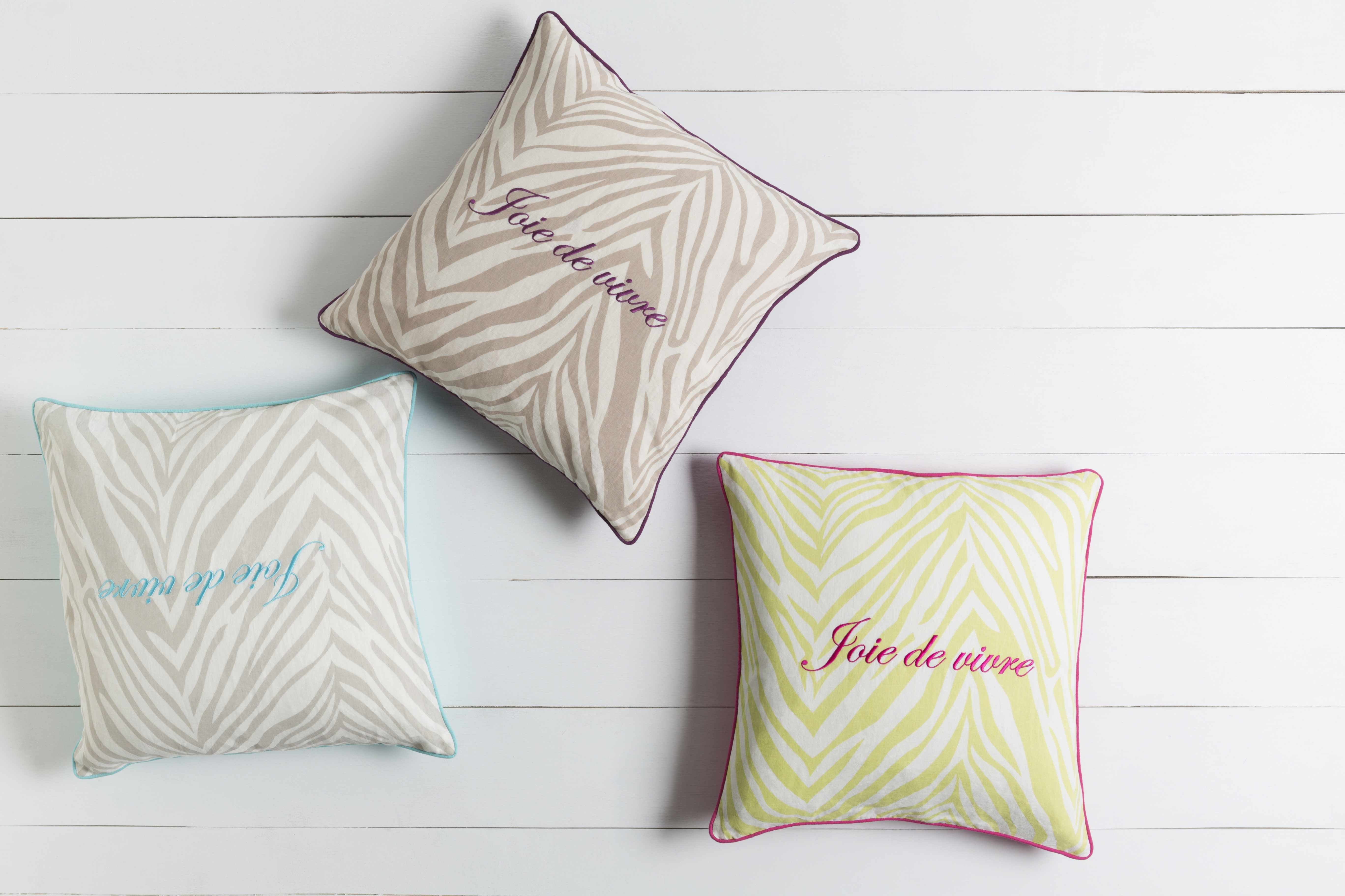 Gwydir Yellow Zebra Joie de Vivre Throw Pillow - Clearance-3