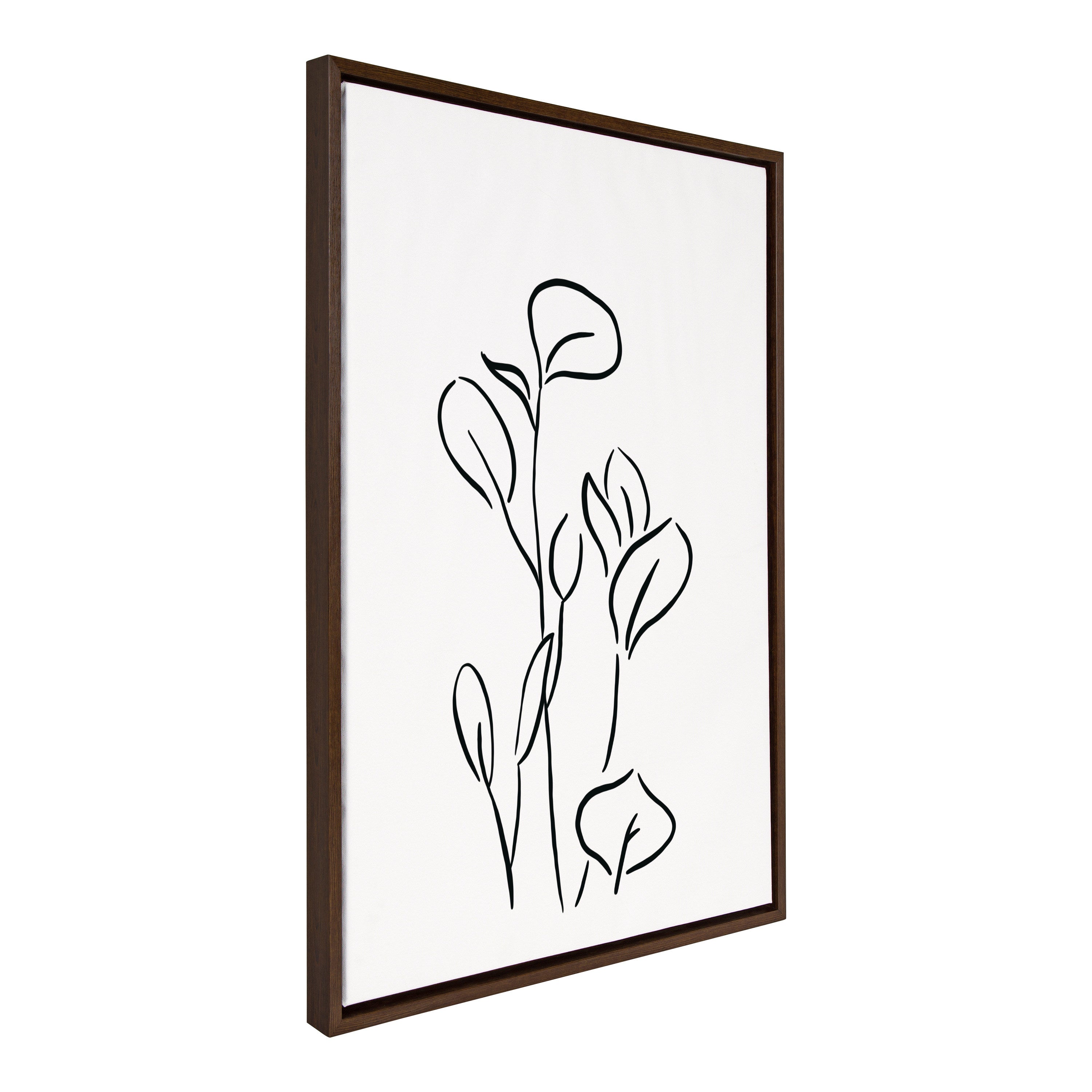 Sylvie Botanical Sketch Print No 3 Framed Canvas by The Creative Bunch Studio