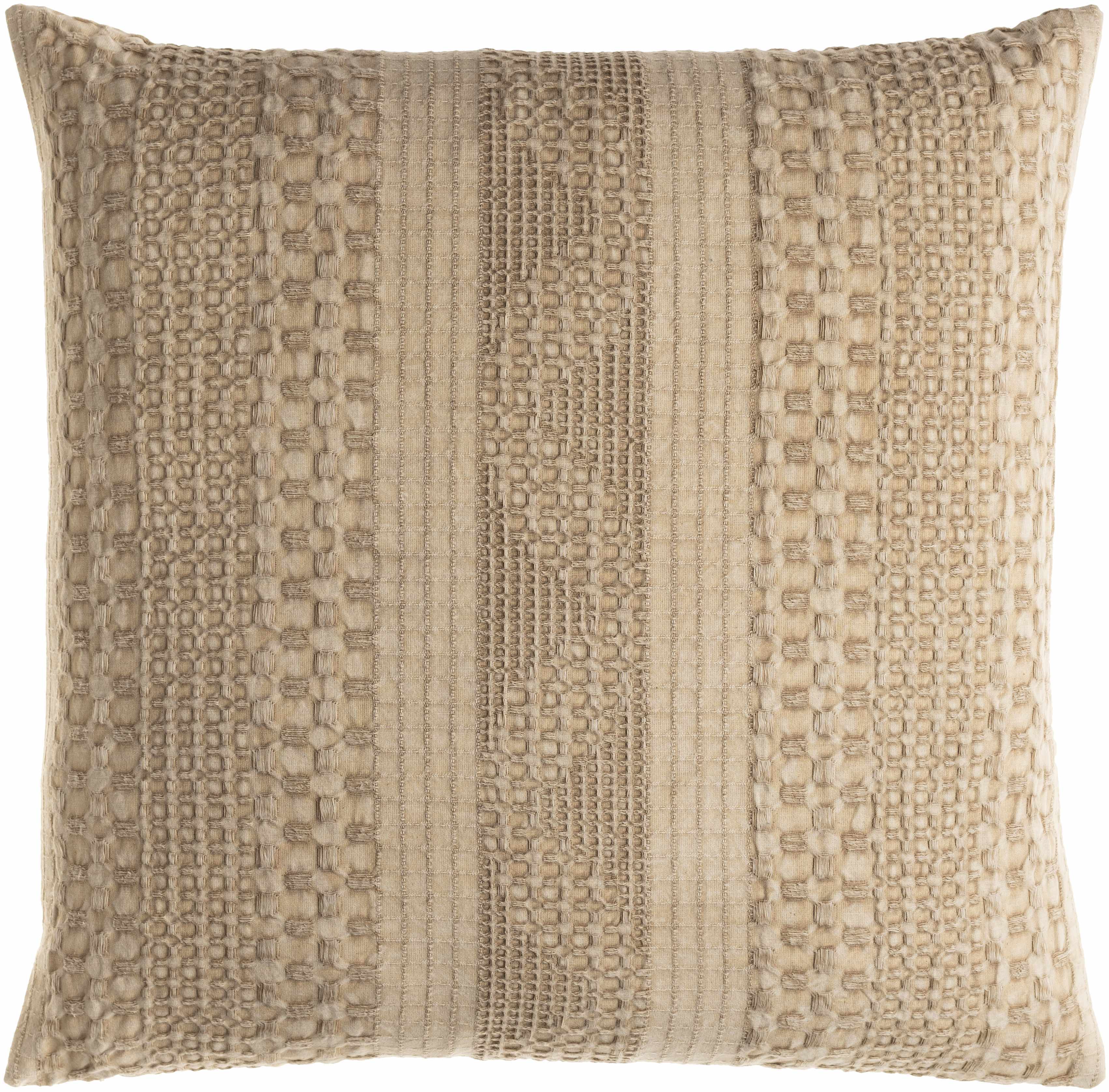 Jira Beige Square Throw Pillow-1