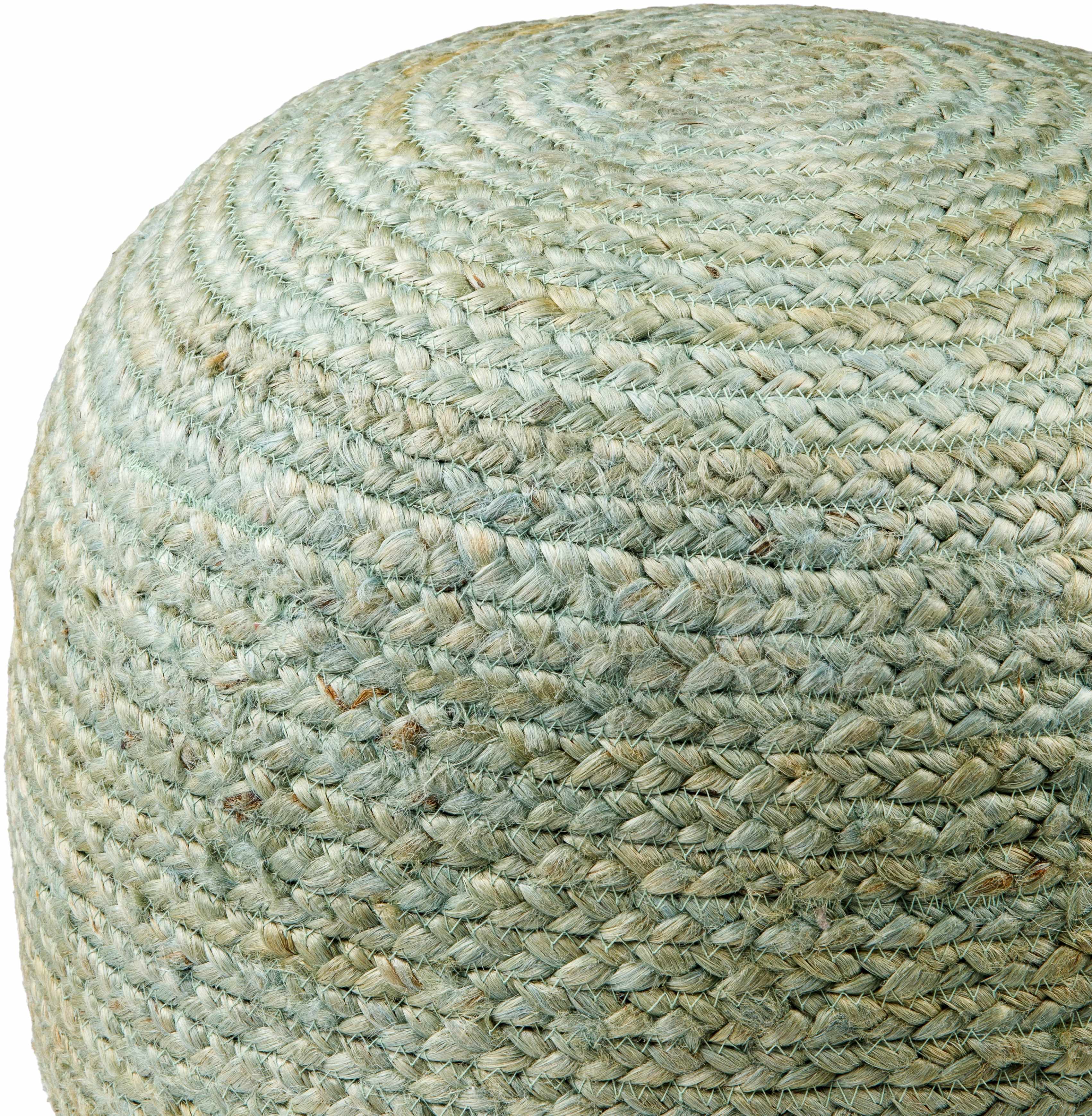 Jenkinjones Knitted Aqua Jute Pouf-4