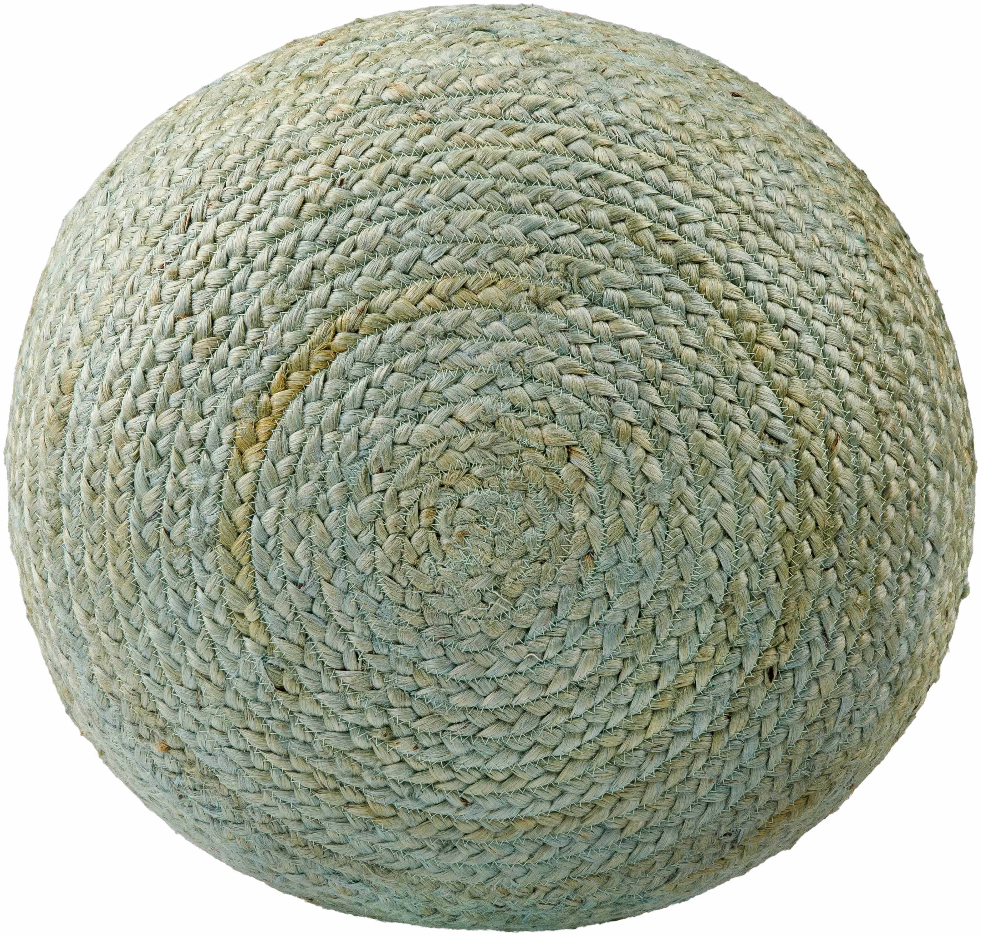 Jenkinjones Knitted Aqua Jute Pouf-3