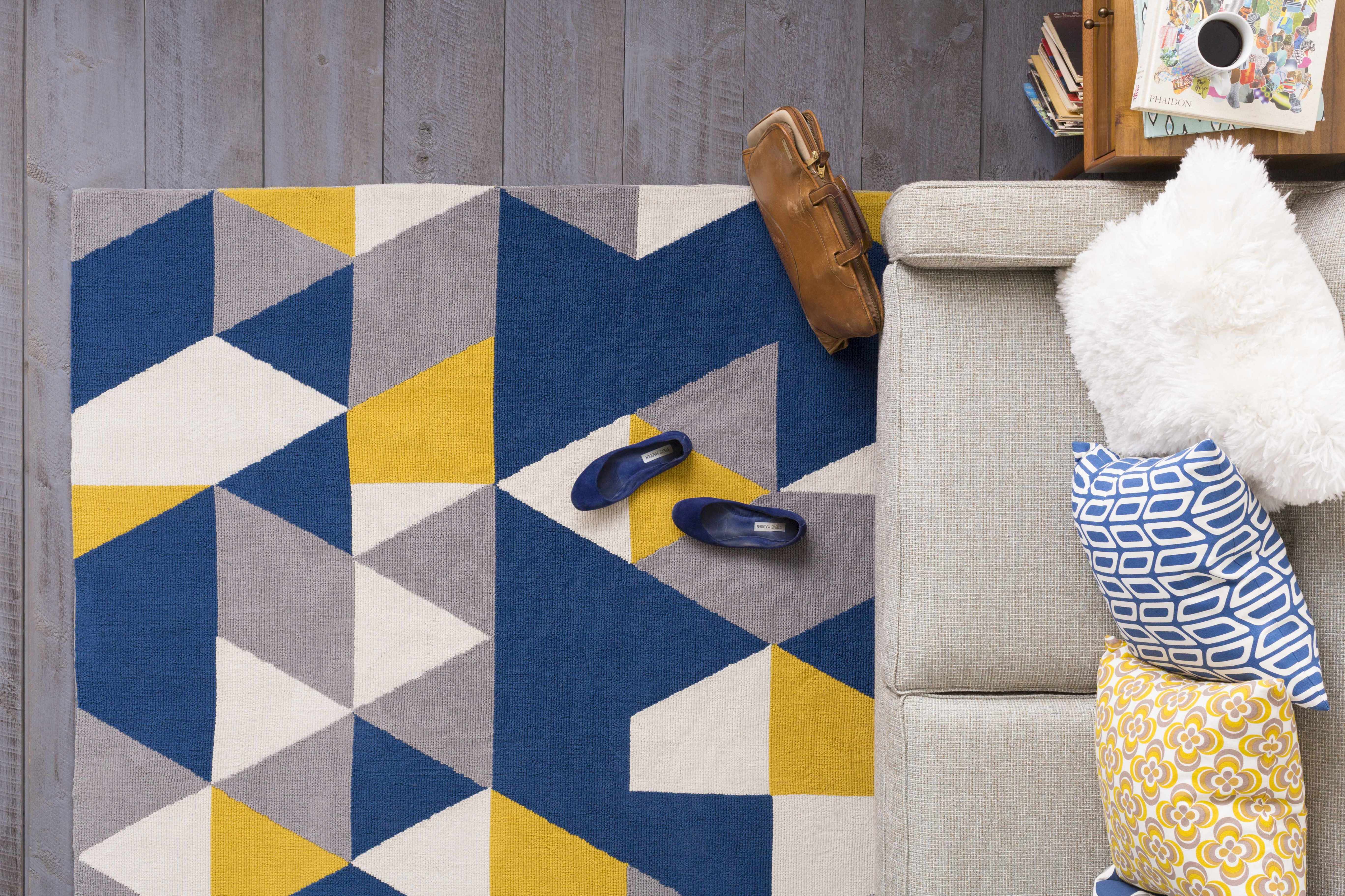 Shinrock Blue Geometric Accent Pillow - Clearance-3