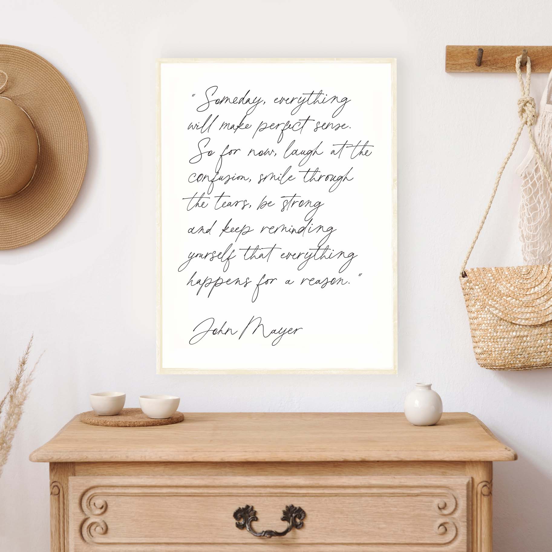 Someday Everything Will Make John Mayer Wood Sign-3