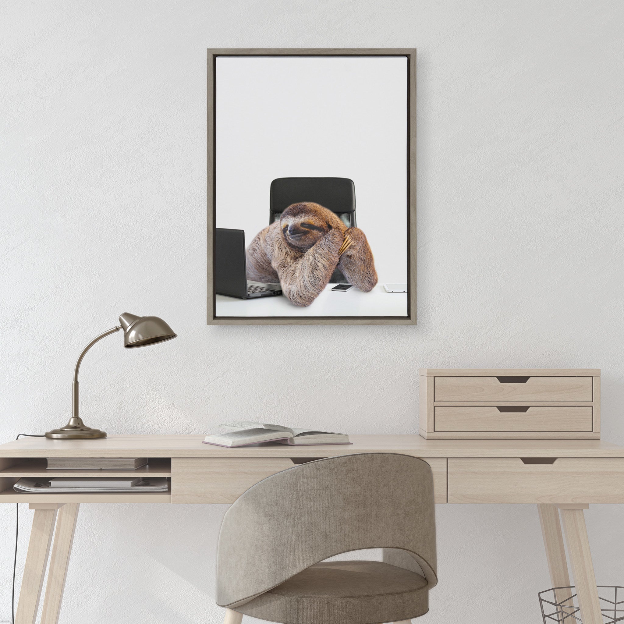 Sylvie Sam Director of Shipping Framed Canvas by The Creative Bunch Studio