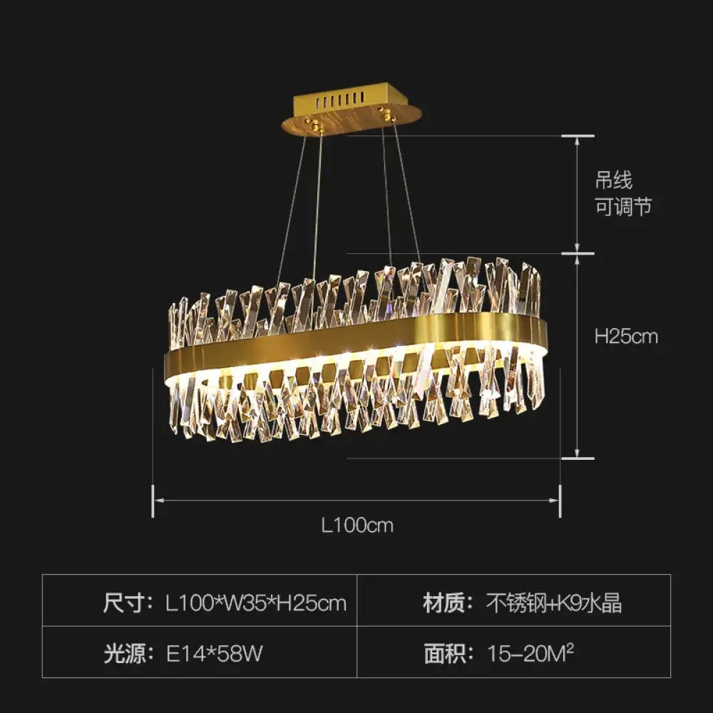 K9 LED Crystal Chandelier | Modern Dining Room Lighting
