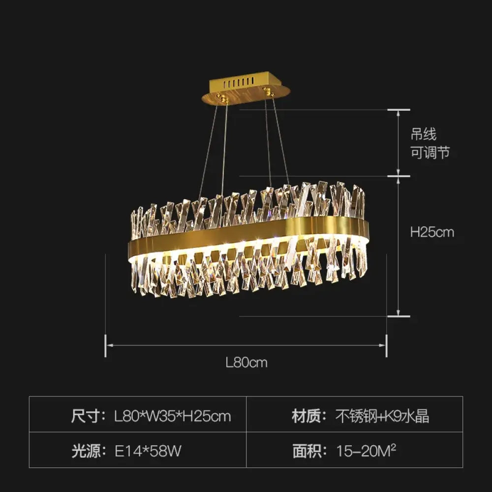 K9 LED Crystal Chandelier | Modern Dining Room Lighting
