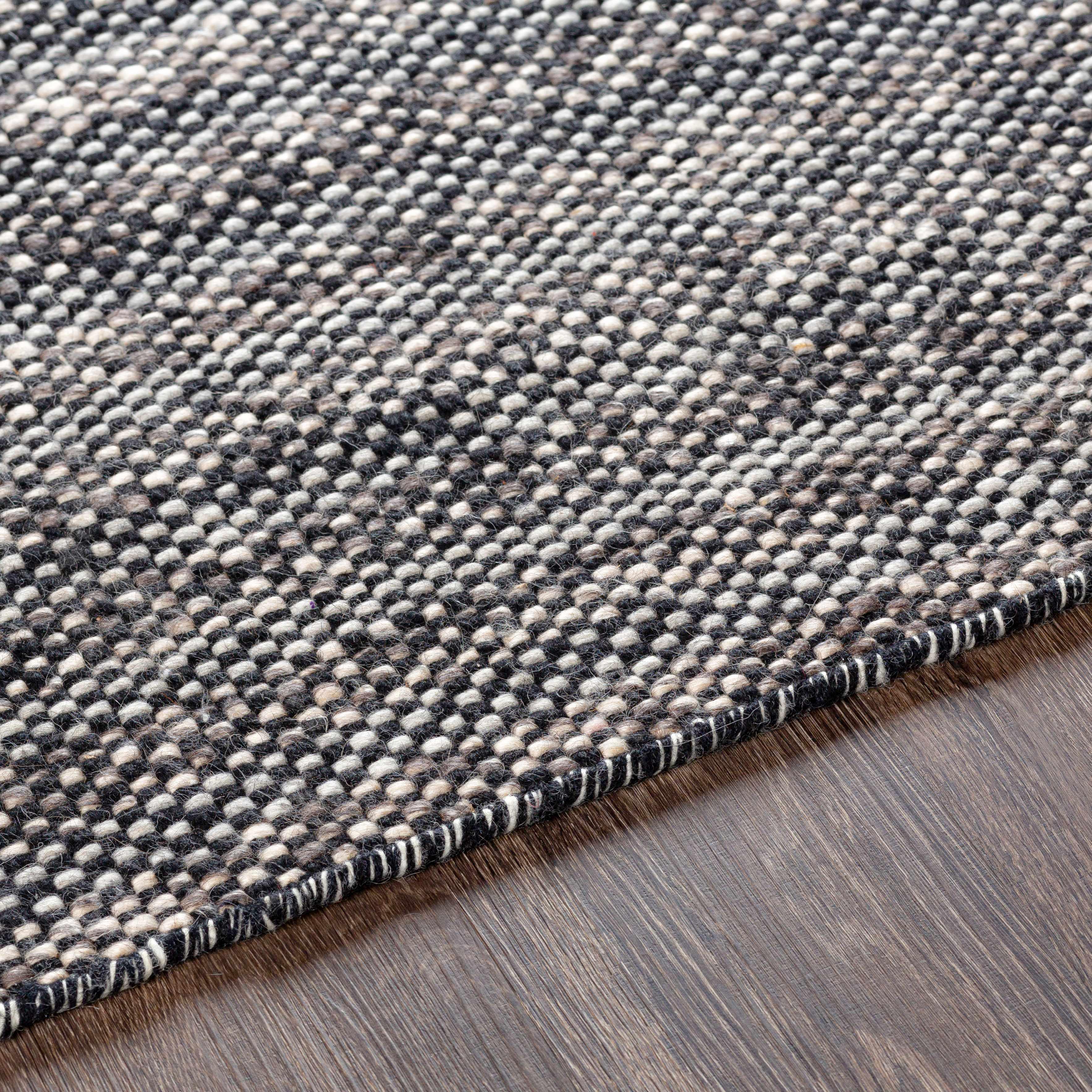 Kenora Charcoal Wool Area Rug - Clearance - PRHOMZ
