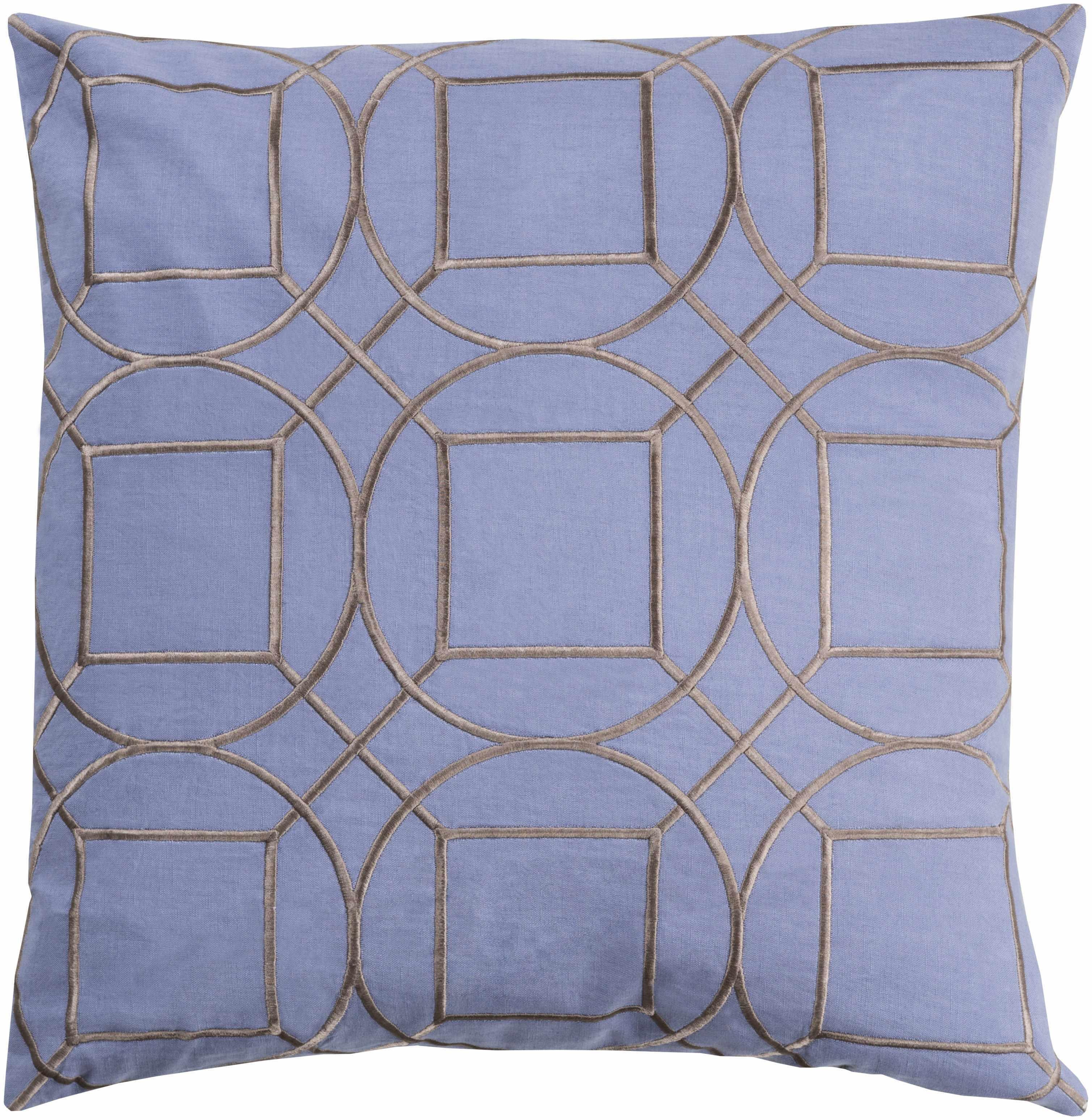 Keresley Blue Geometric Pattern Throw Pillow - Clearance - PRHOMZ
