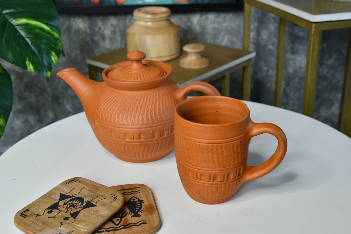 Terracotta Kettle: Artisan Charm for Home and Kitchen-6