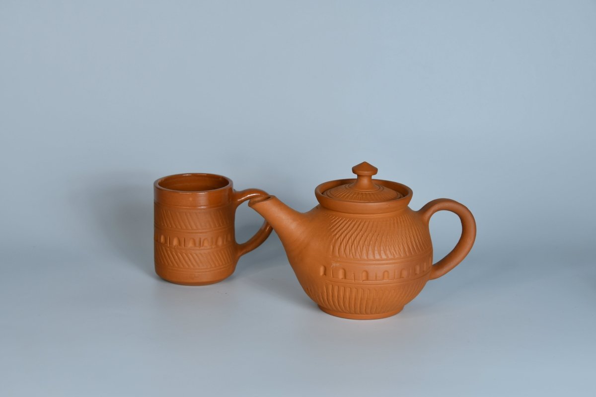 Terracotta Kettle: Artisan Charm for Home and Kitchen-12