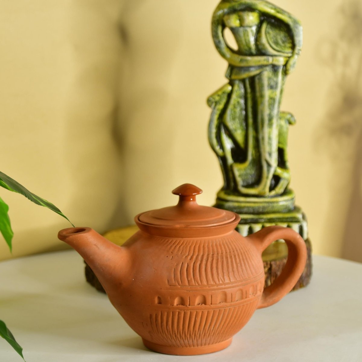 Terracotta Kettle: Artisan Charm for Home and Kitchen-2