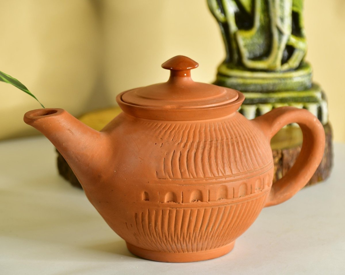 Terracotta Kettle: Artisan Charm for Home and Kitchen-1