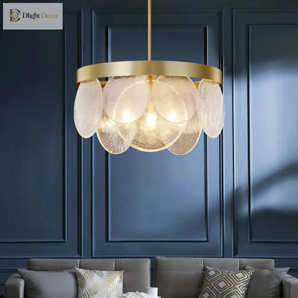 Khloe Brass Glass Chandelier | Dining Room Home Lighting
