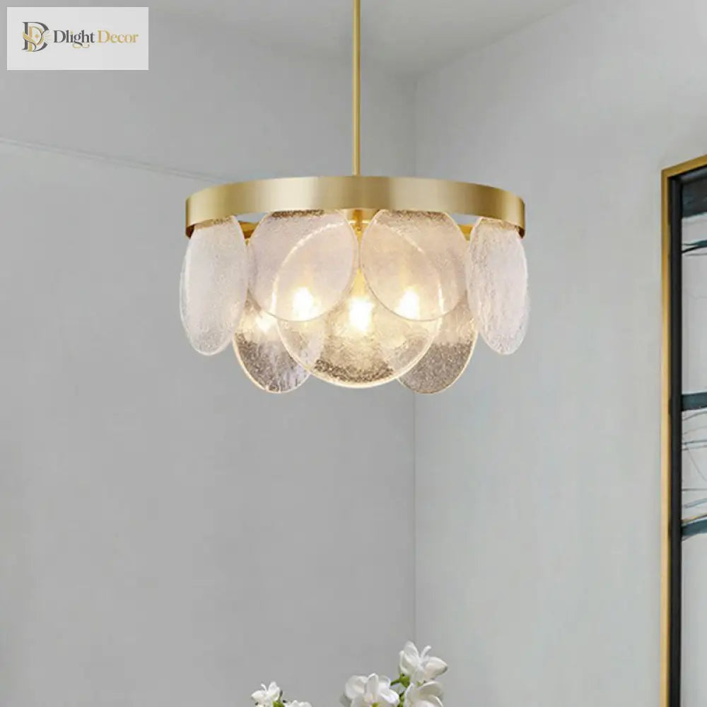Khloe Brass Glass Chandelier | Dining Room Home Lighting