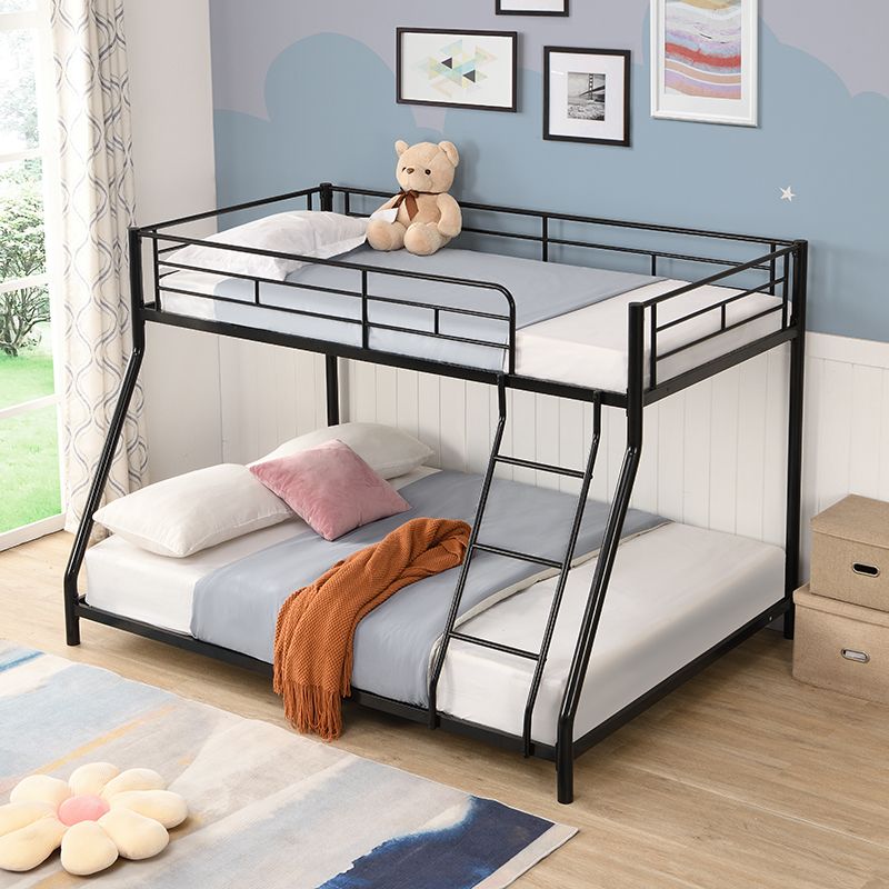 Kids Shared Room Twin Over Full Metal Bunk Bed with Ladder, Black | Just Better Bunk Beds