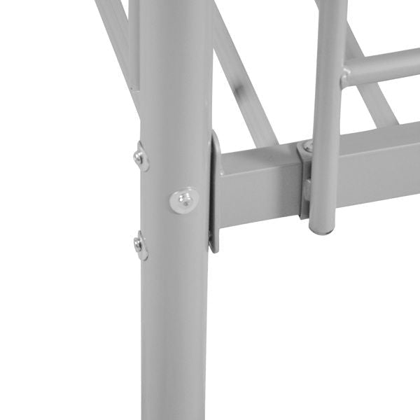 Kids Shared Room Twin Over Twin Iron Bunk Bed with Ladder Gray | Just Better Bunk Beds