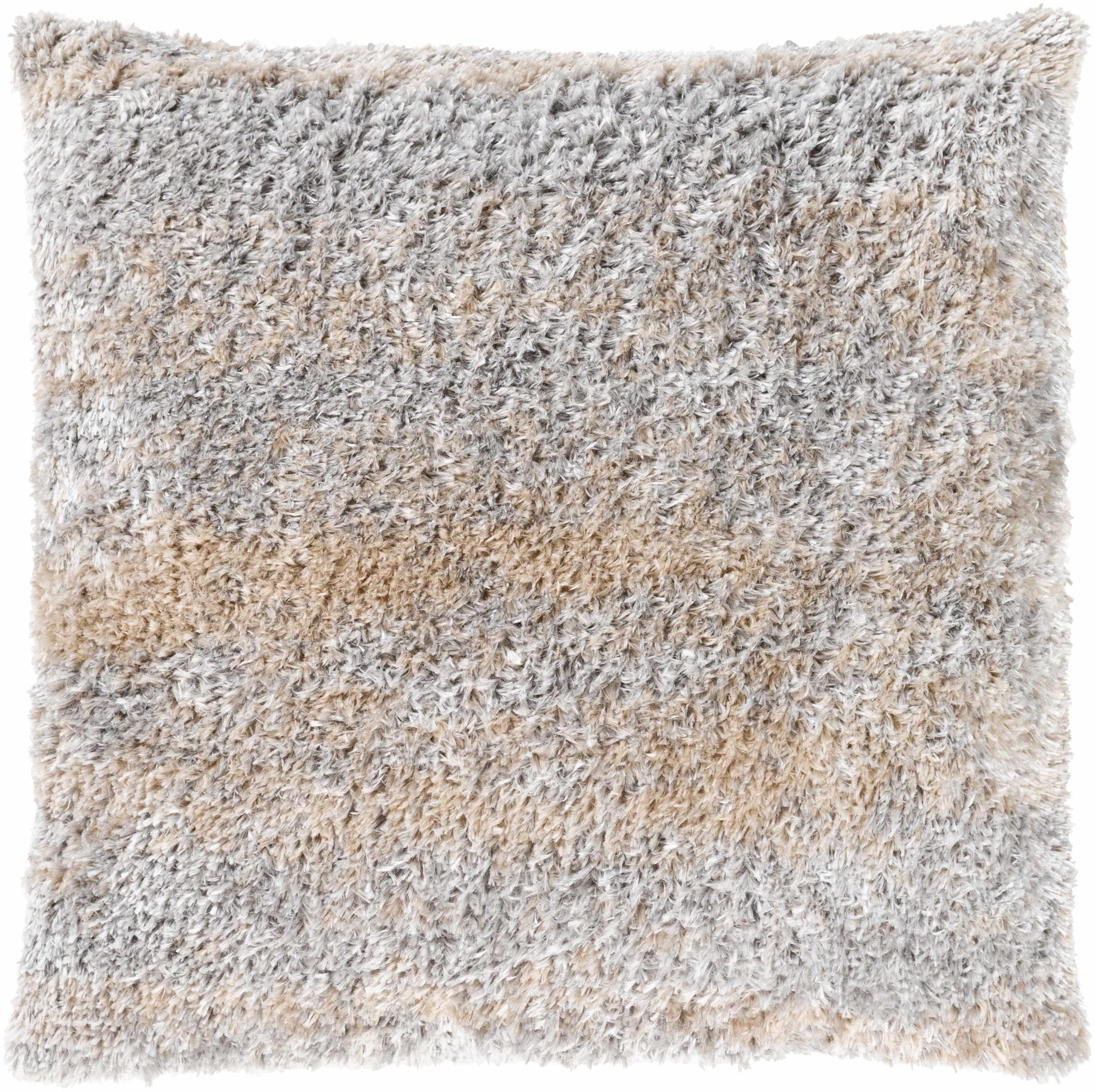 Kinnear Plush Gray&Beige Throw Pillow - Clearance - PRHOMZ