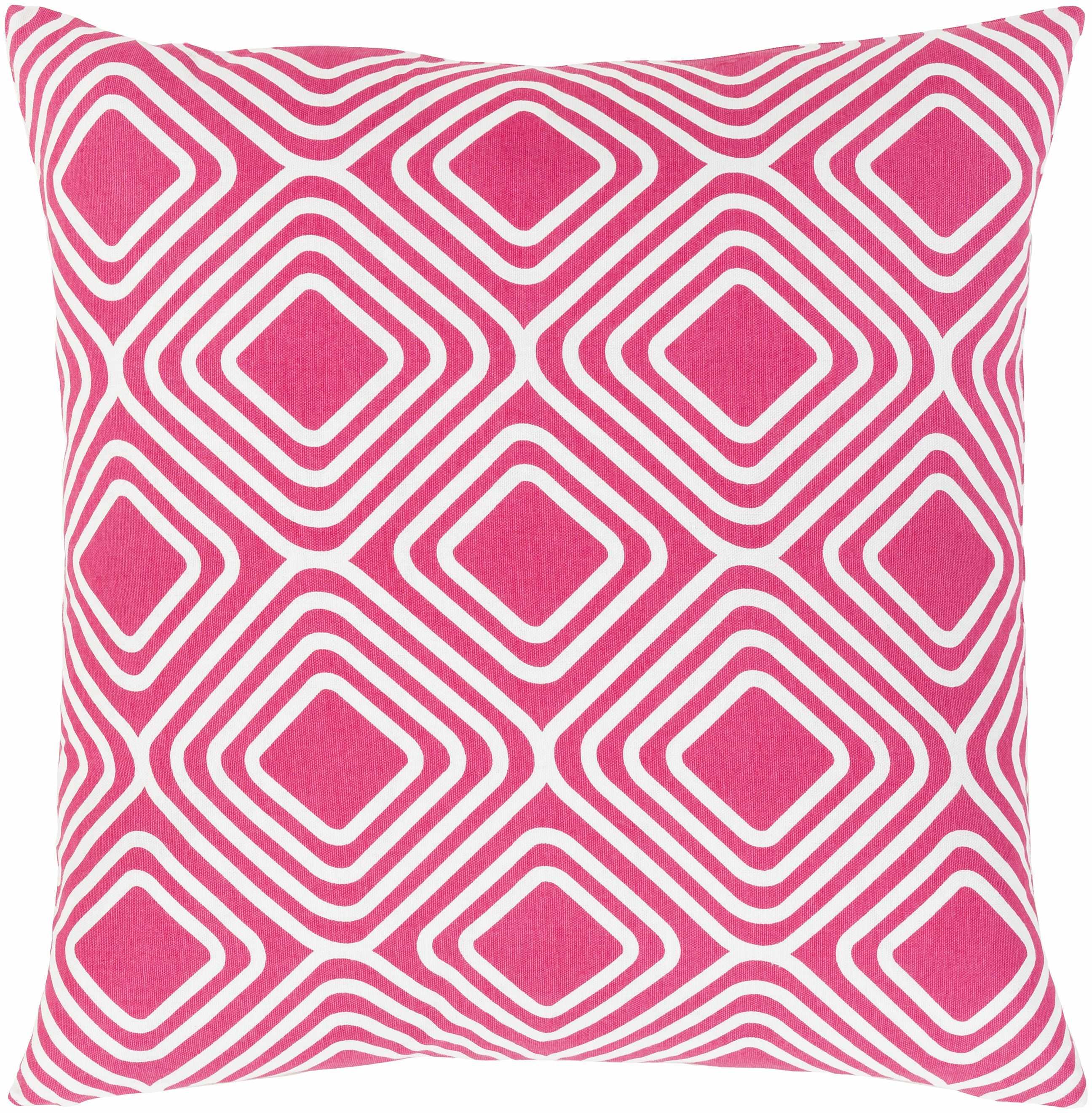 Kinross Pink Geometric Square Throw Pillow - Clearance - PRHOMZ