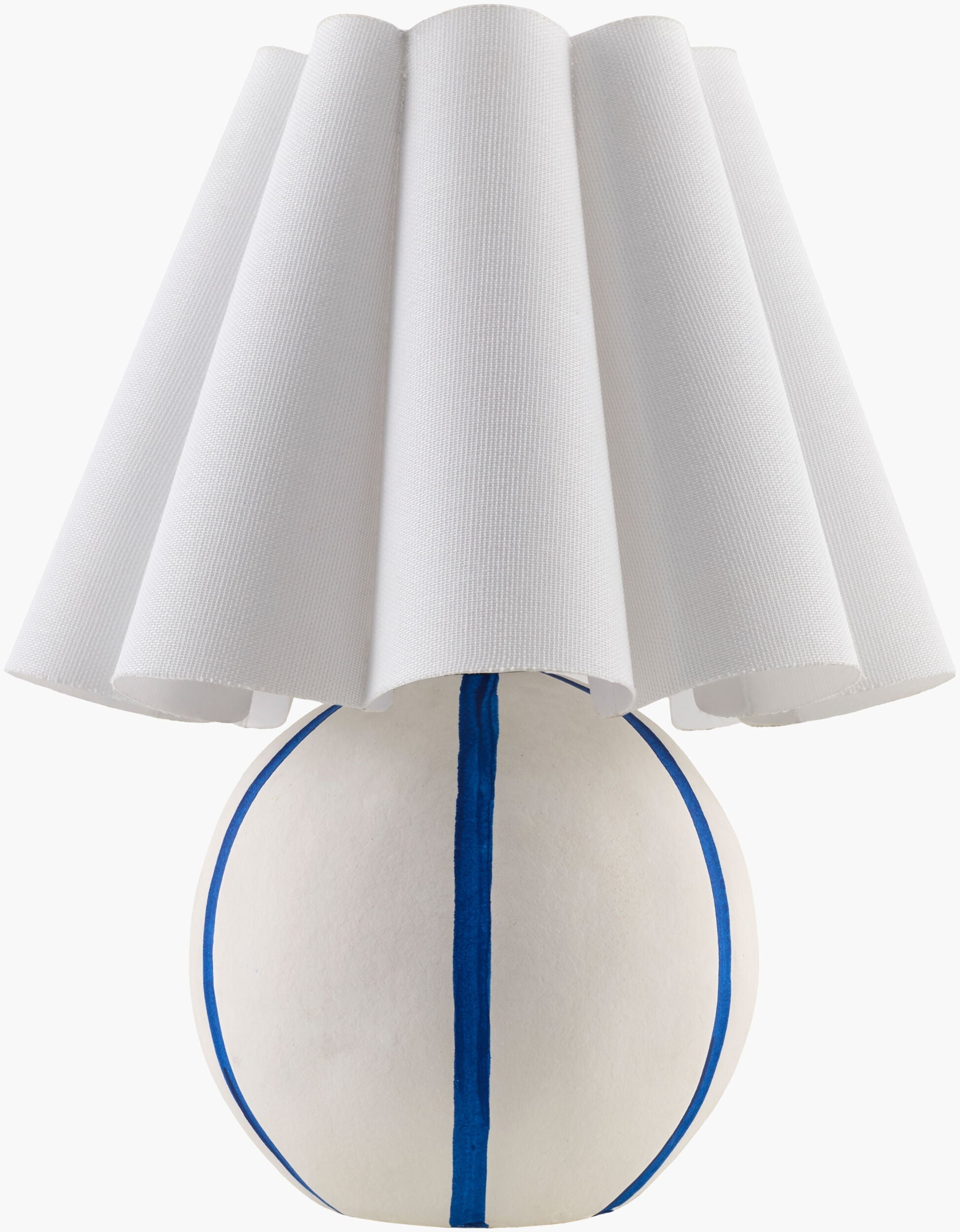 Aqua Blue Traditional Table Lamp with linen details for bedside or console tables-0