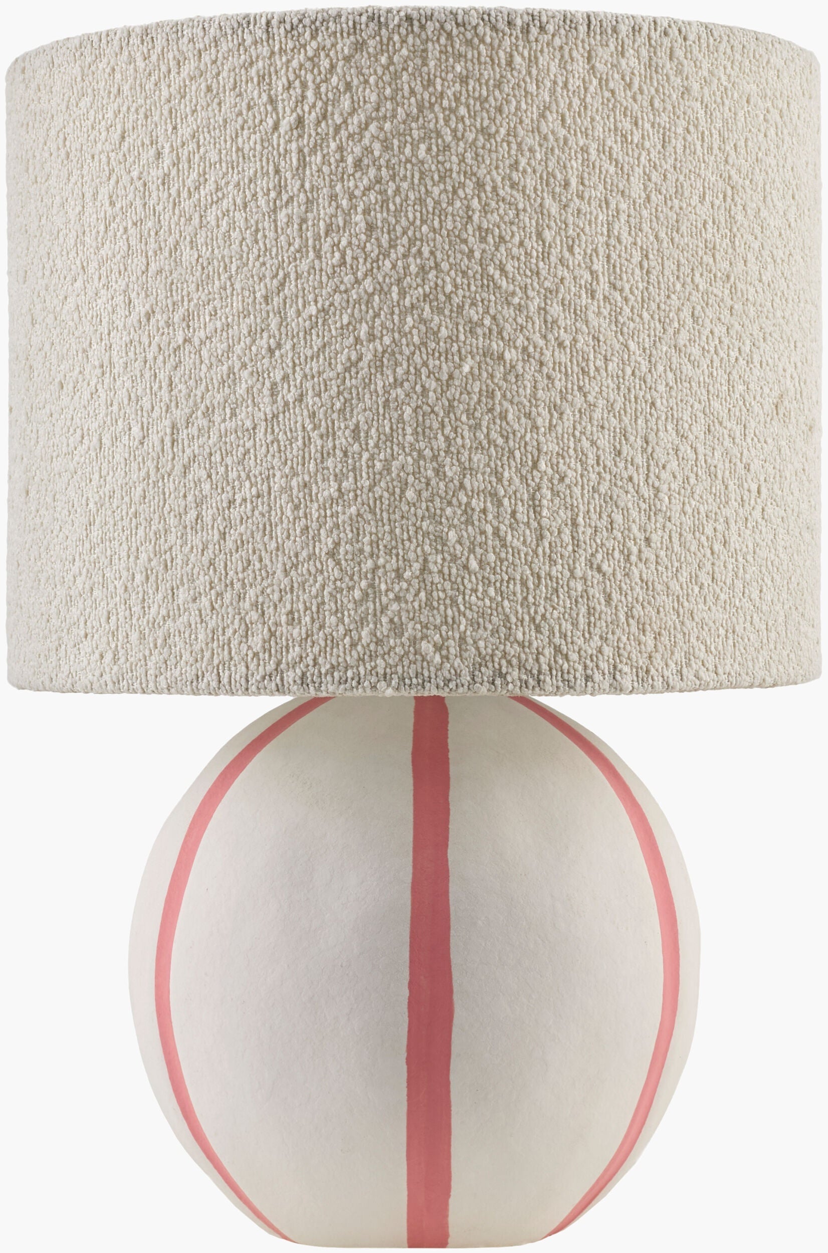 Muted Beige Traditional Table Lamp with linen details for bedside or console tables-0
