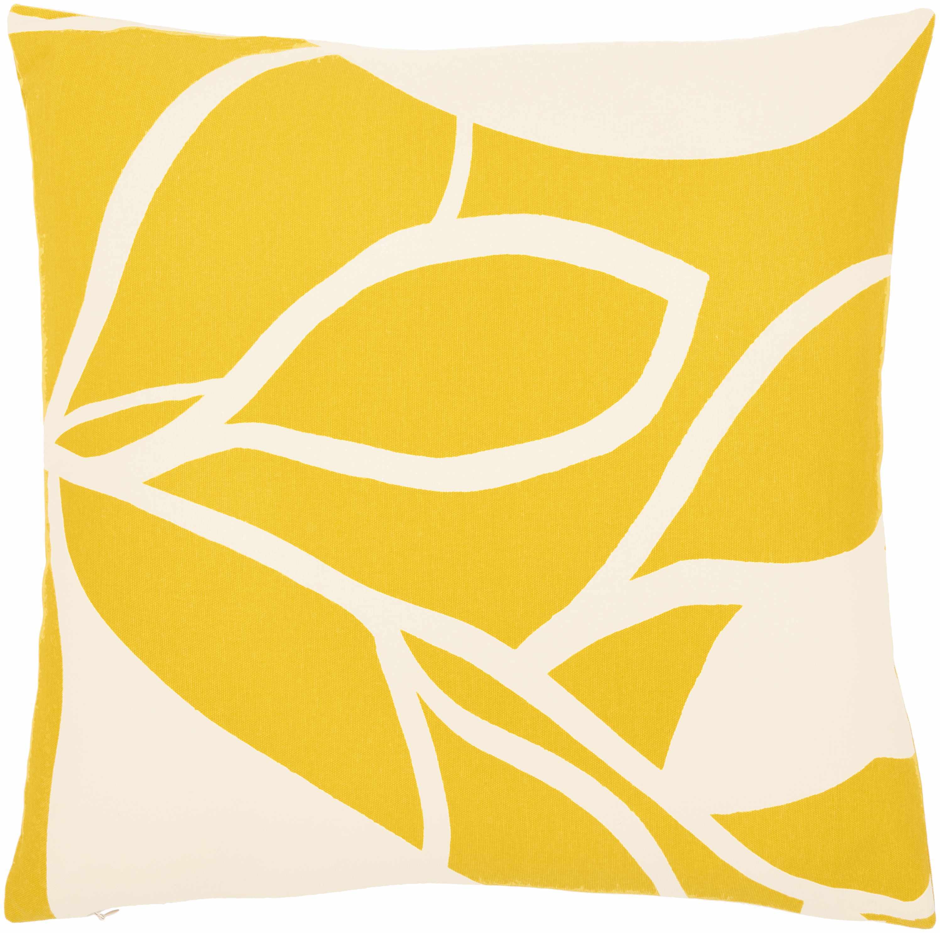 Kalang Yellow Leaf Abstract Accent Pillow - Clearance-0