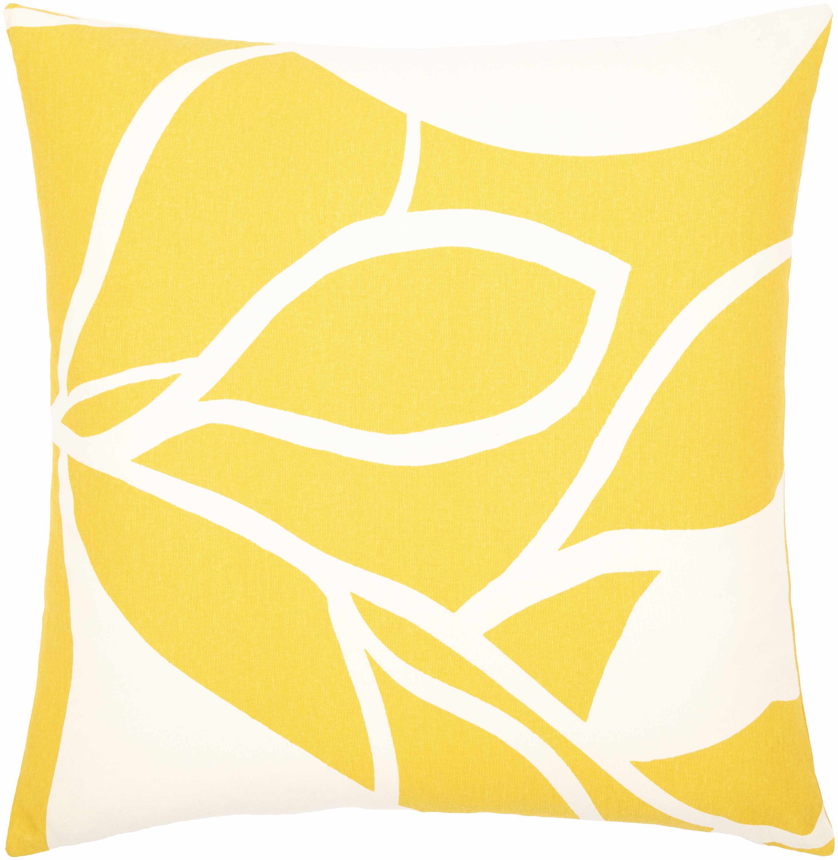 Kalang Yellow Leaf Abstract Accent Pillow - Clearance-4