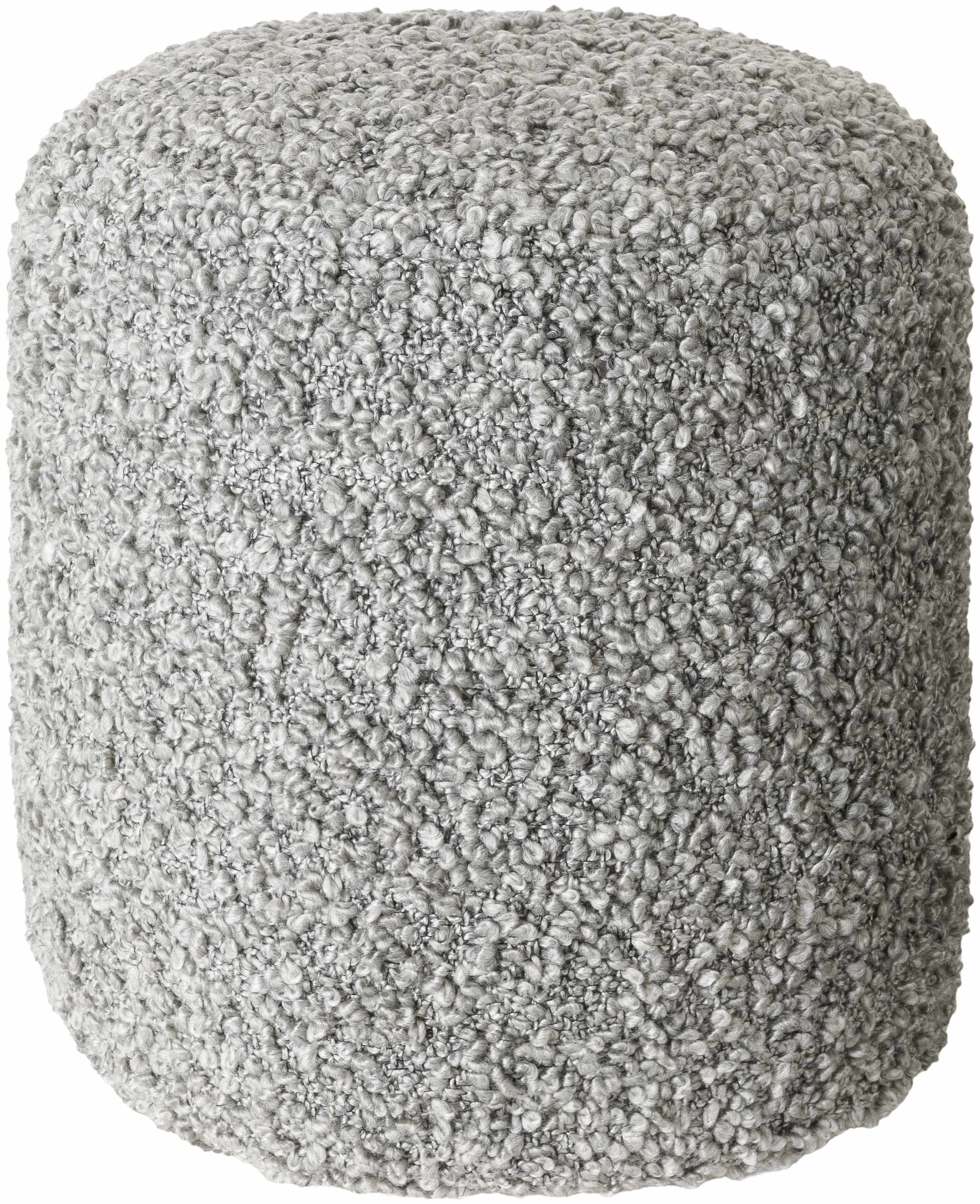 Kamarpukur Knitted Gray Ottoman Pouf-2