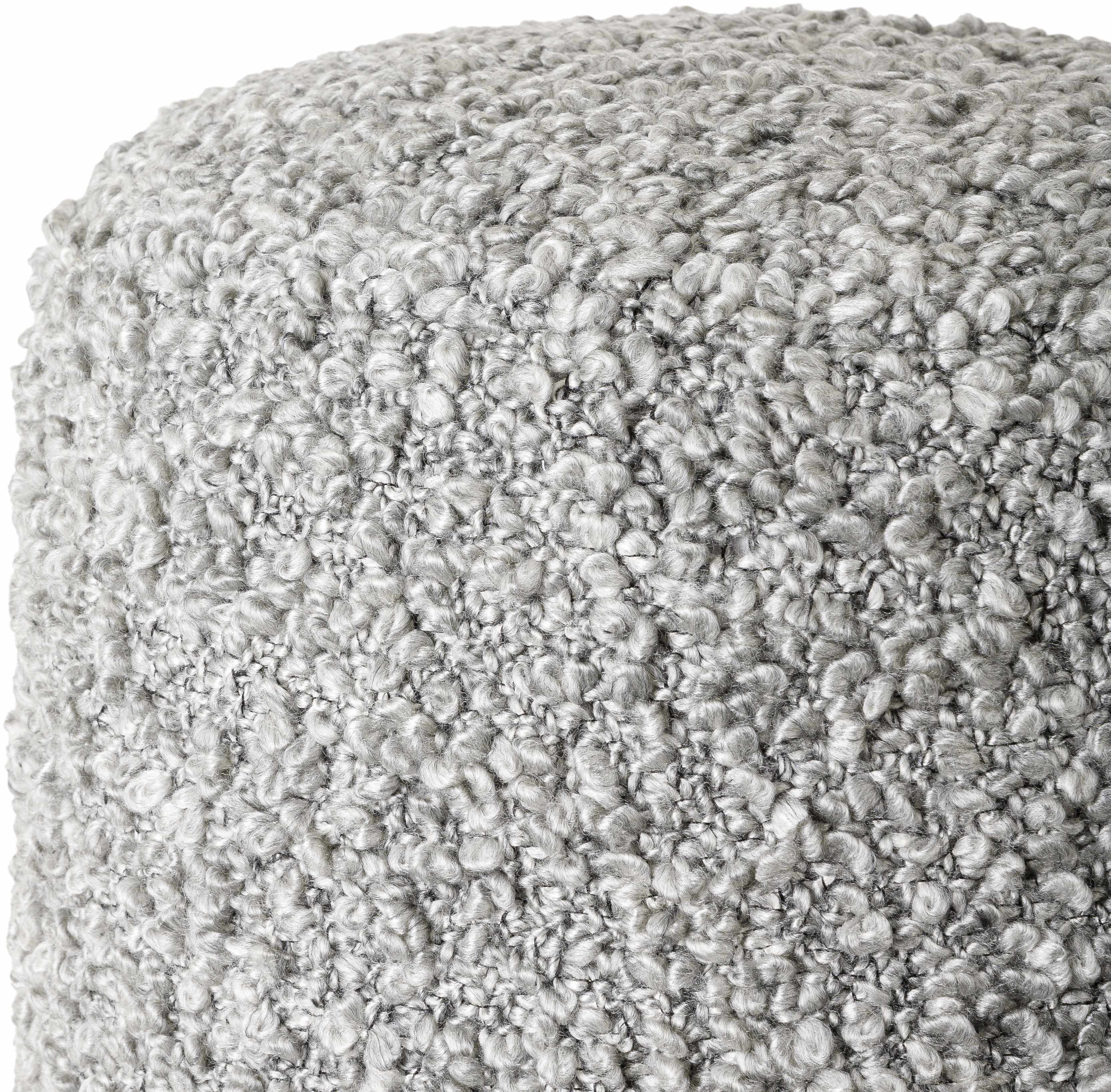 Kamarpukur Knitted Gray Ottoman Pouf-1