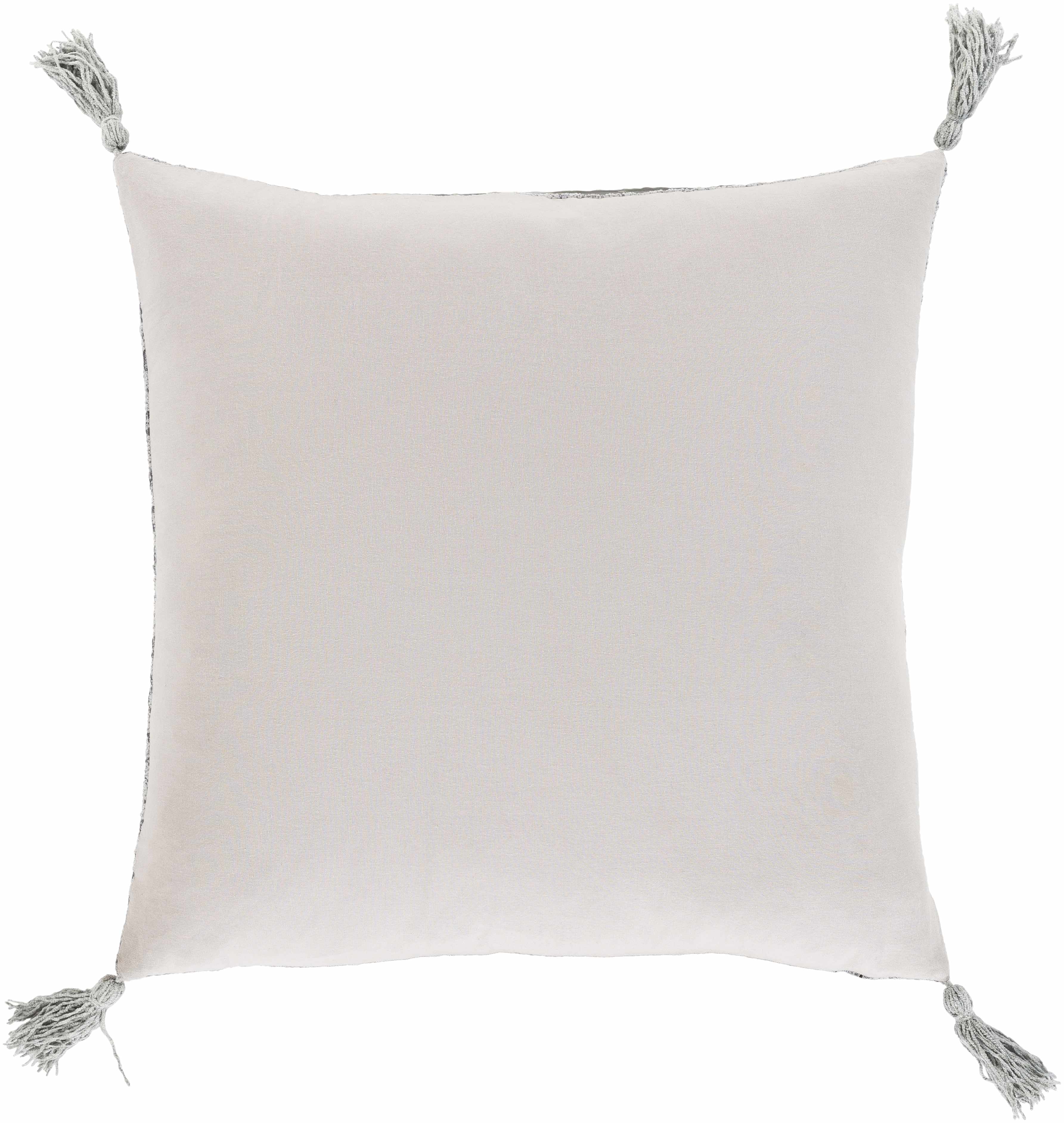 Koorda Gray Woven Tassel Mosaic Throw Pillow - Clearance-2