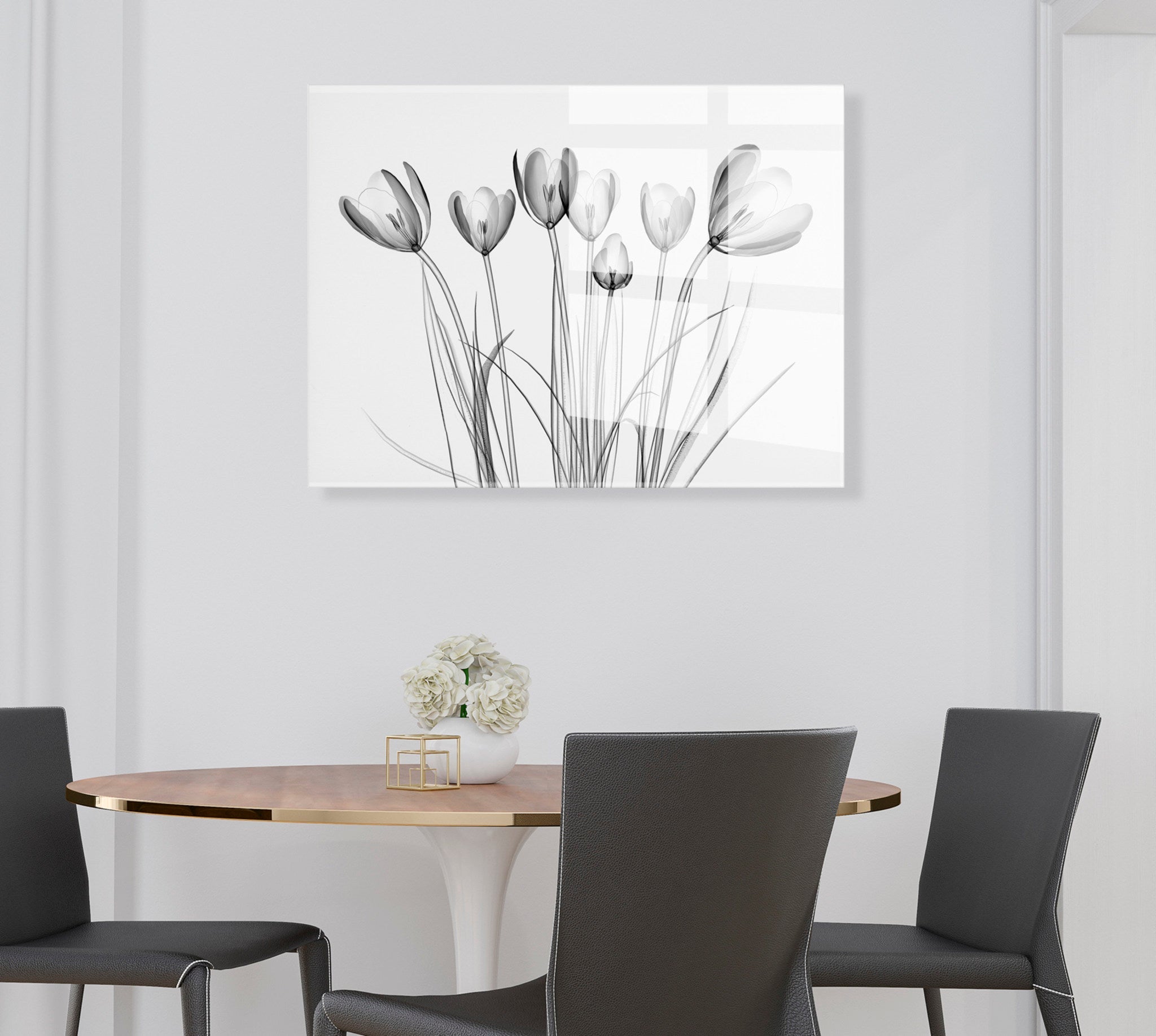 Crocus X Ray Floral Floating Acrylic Art by The Creative Bunch Studio
