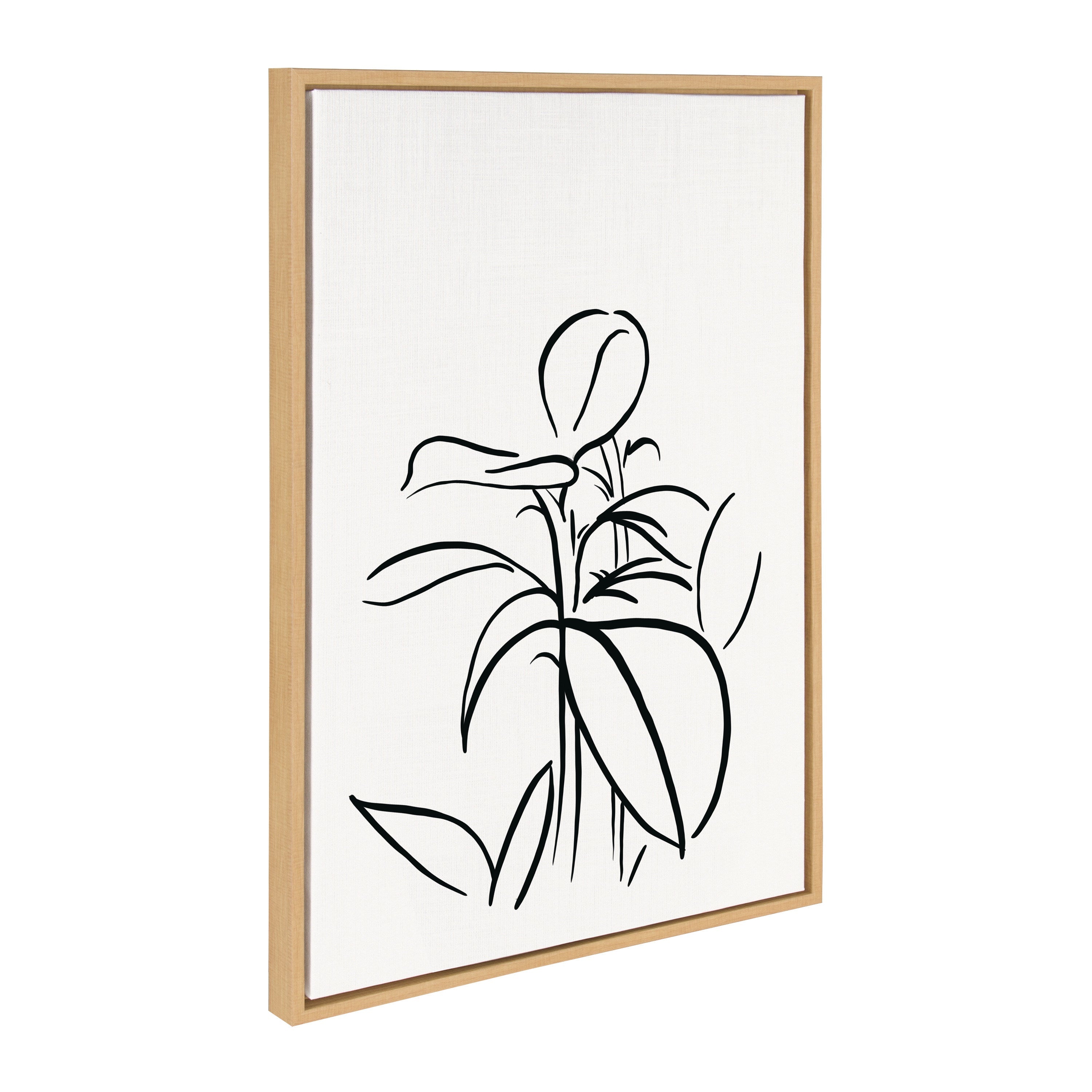 Sylvie Botanical Sketch Print No 1 Framed Canvas by The Creative Bunch Studio