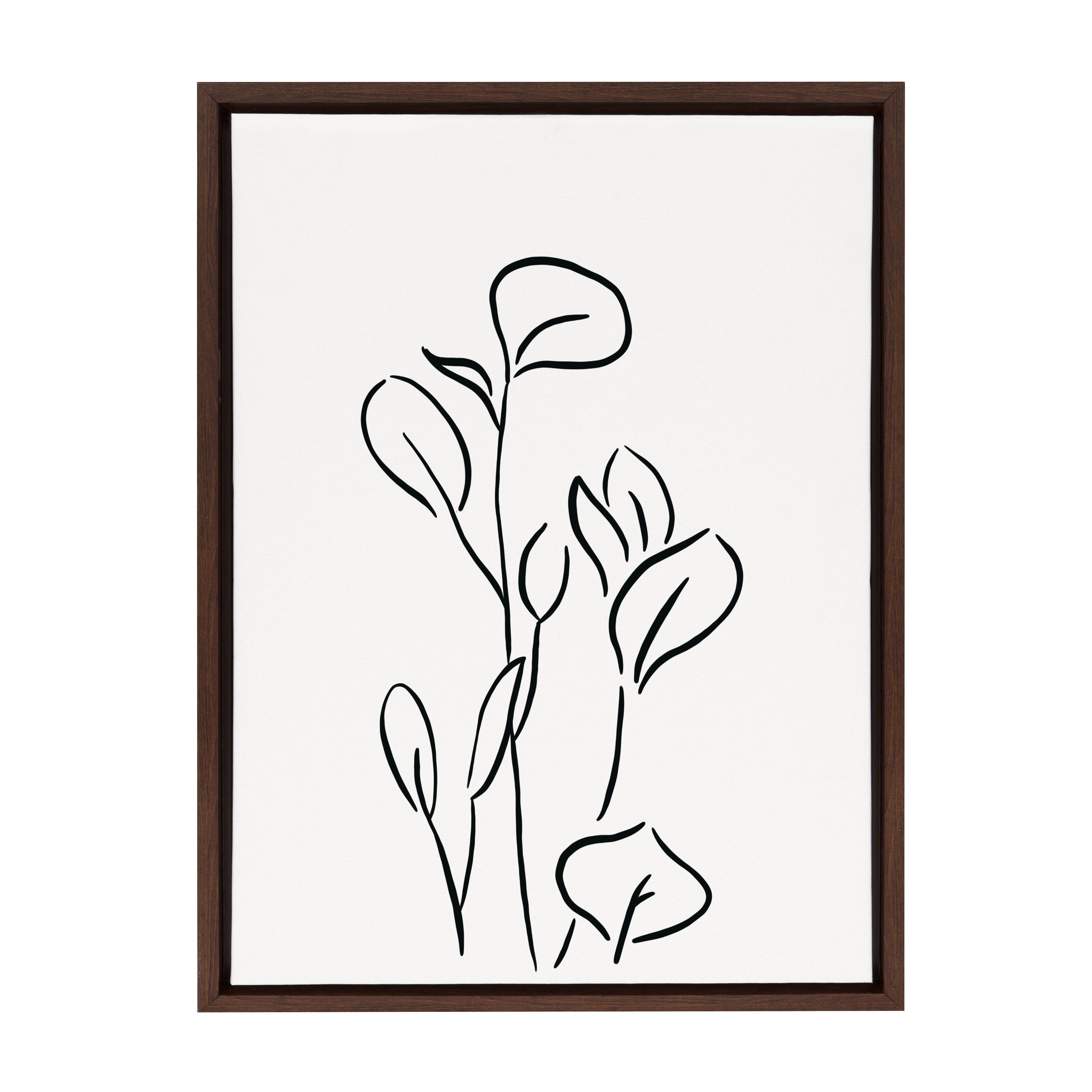 Sylvie Botanical Sketch Print No 3 Framed Canvas by The Creative Bunch Studio