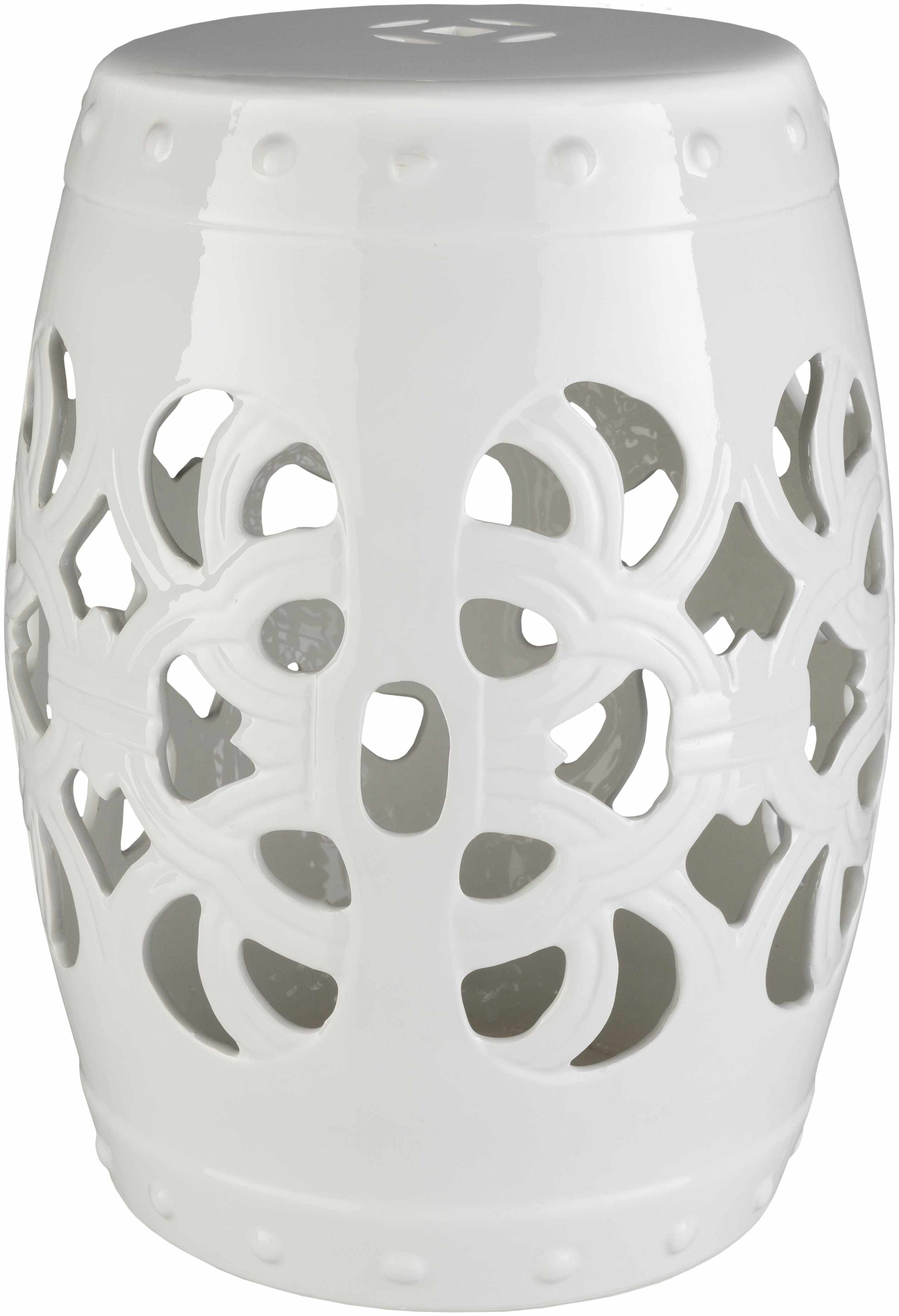 Lalauigan White Ceramic Stool Table-0