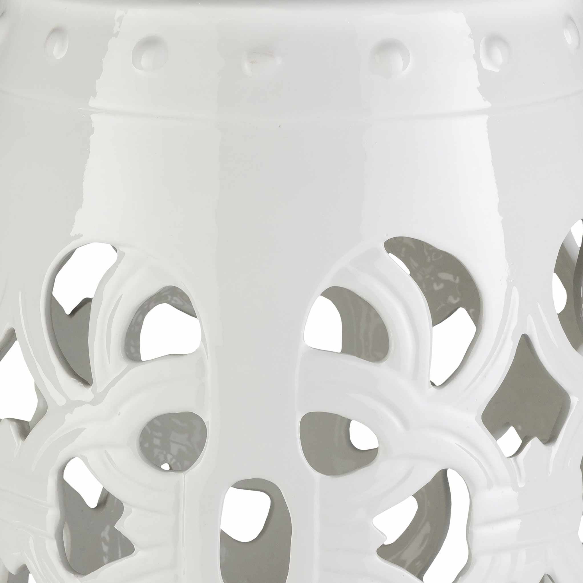 Lalauigan White Ceramic Stool Table-1